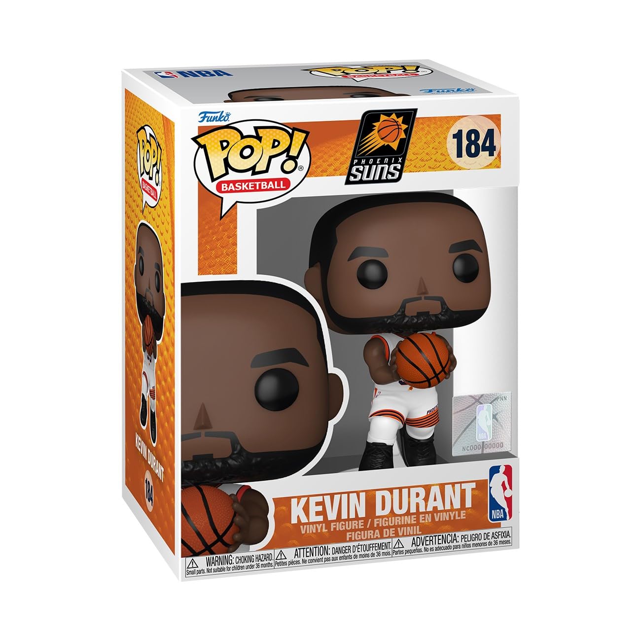 Funko POP! NBA: Phoenix Suns Kevin Durant Vinyl Figure - Official Collectible Toy for Kids & Adults - Perfect Gift for Basketball Fans & Collectors - Display for Home, Office, or Game Room Decor