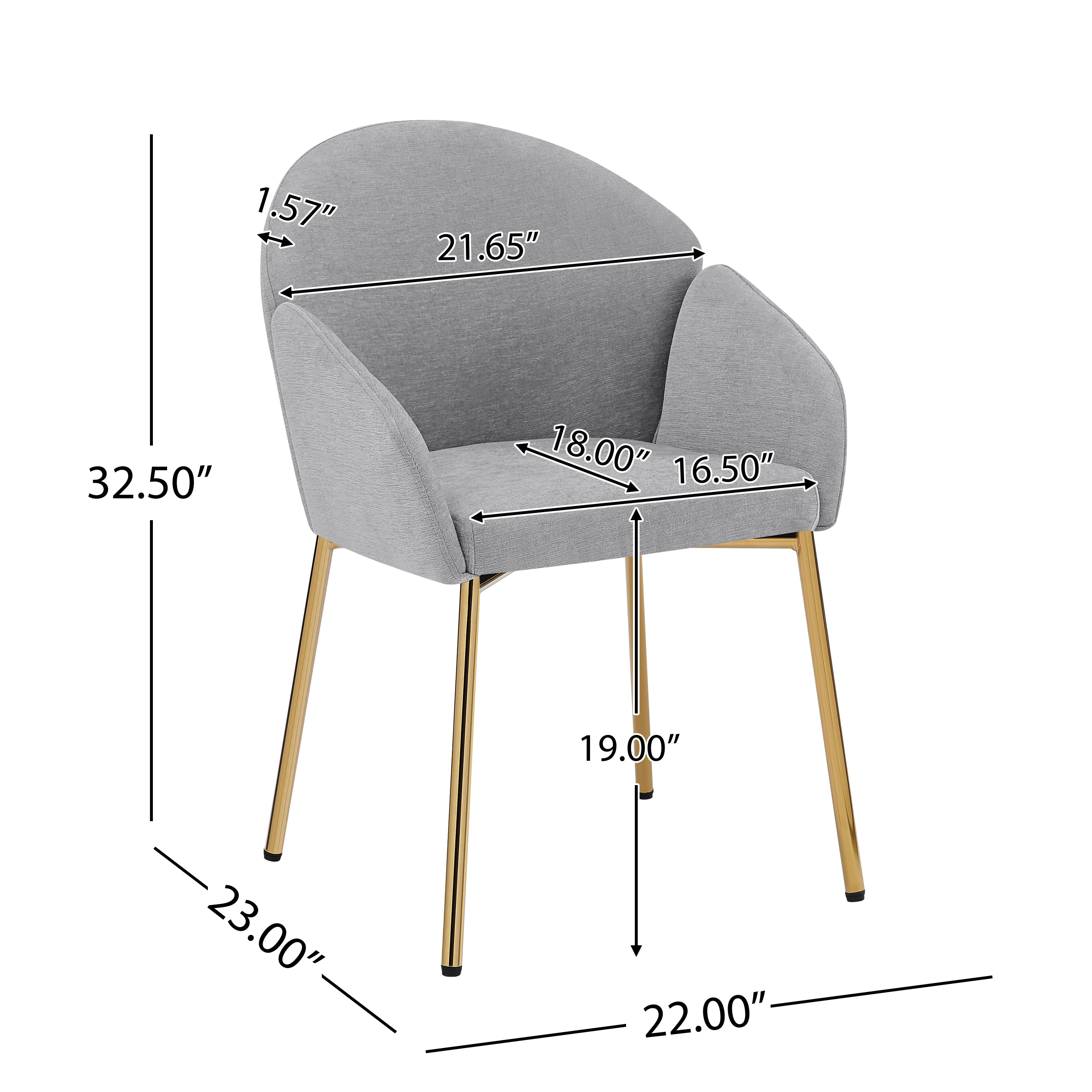 Modern Dining Chairs Set of 2 - Sturdy Wooden Kitchen Chairs with Padded Seats - Comfortable Home Dining Room Furniture for Kitchen, Breakfast Nook, and Small Spaces