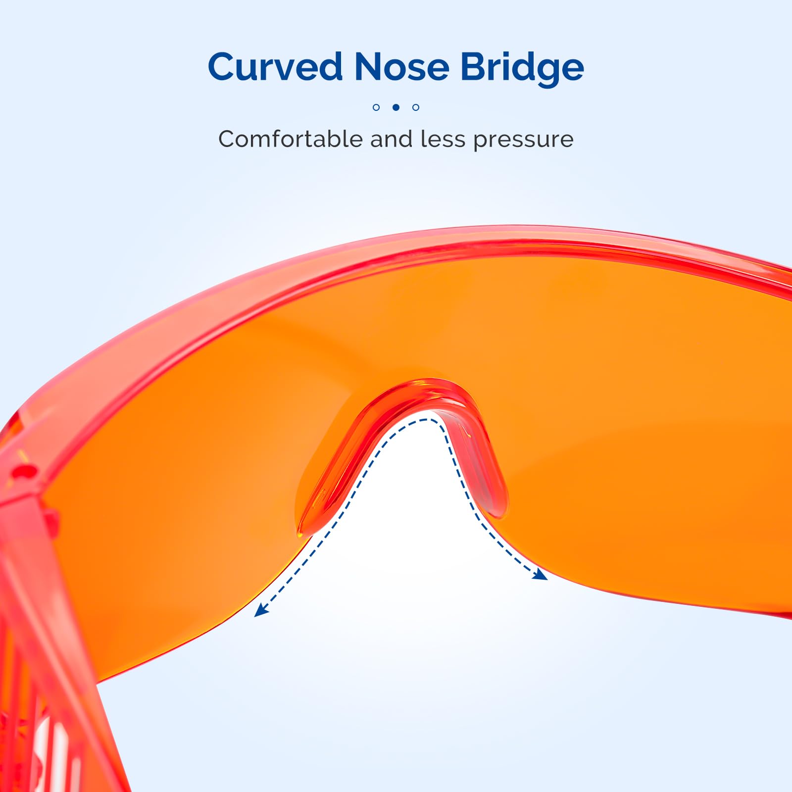 JMU Dental Curing Light Glasses - 1 Pack UV/LED Protection Eyewear for Teeth Whitening & Dental Procedures - Perfect for Dentists, Hygienists & At-Home Teeth Whitening Kits