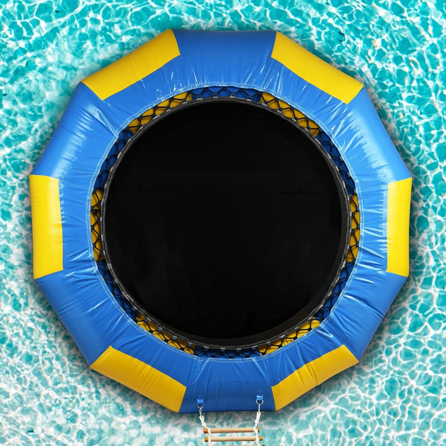 Sanamity 10ft Heavy Duty Inflatable Water Bouncer House for Adults - Lake & Pool Floating Water Toy for Summer Parties, Backyard Fun & Outdoor Water Activities