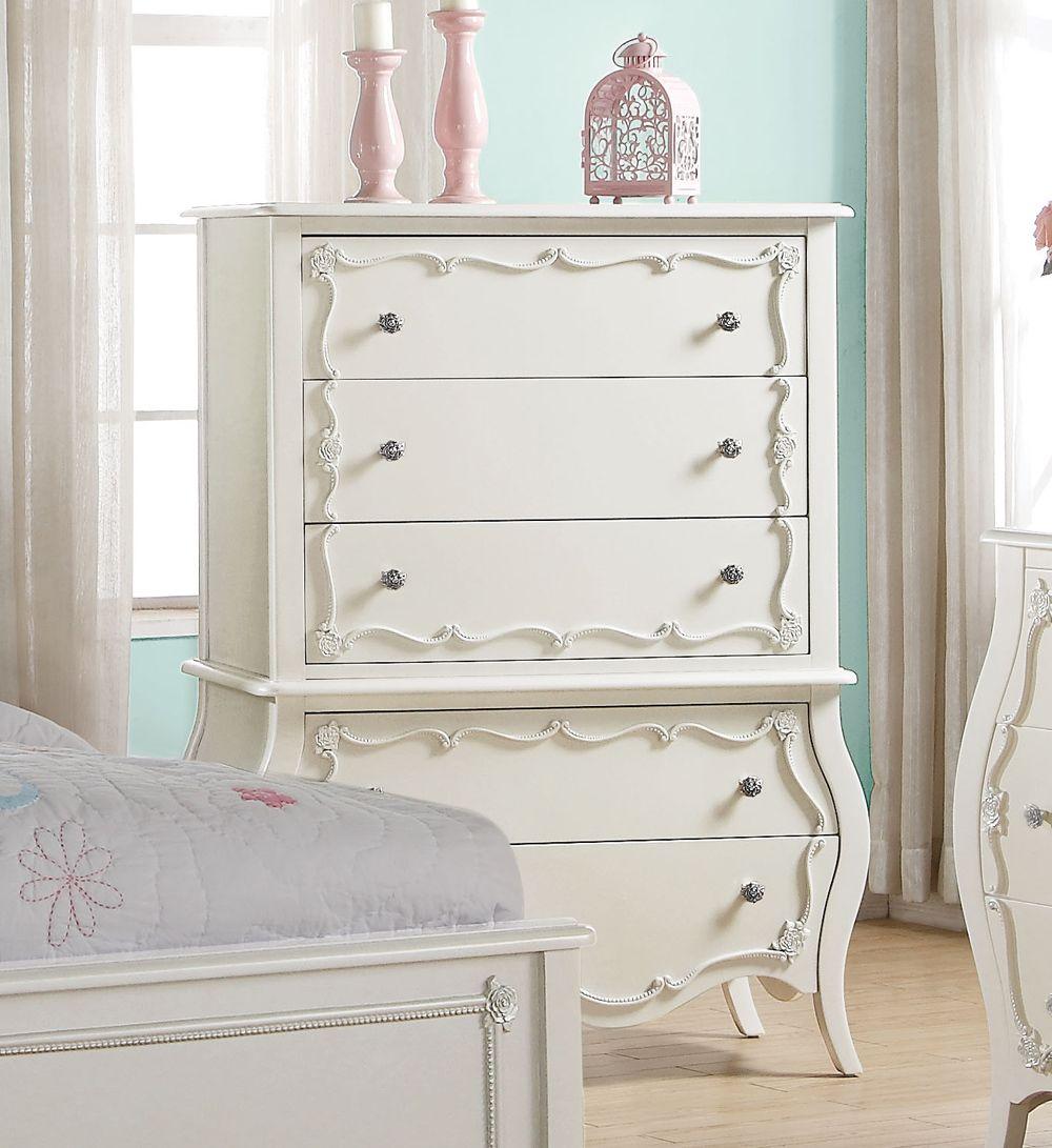 Acme Edalene Chest in Pearl White 30515 - Elegant Storage Solution for Bedroom, Living Room & Office Organization