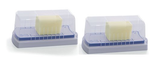 Prepworks by Progressive Gbd-1 Clear Plastic Butter Keeper Dish (2-Pack) - Airtight Container for Fresh Butter Storage - Perfect for Kitchen Countertops, Dining Tables & Picnics
