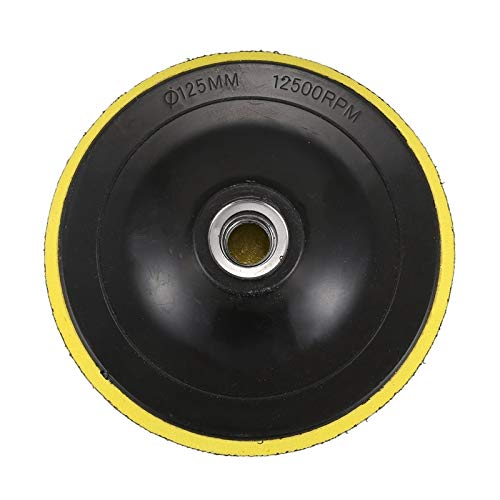 Premium M14 Polishing Pad 150mm - Black & Yellow Backing Pad for Polishing Machine | High-Performance Sanding & Buffing | Ideal for Car Detailing, Woodworking & Metal Polishing