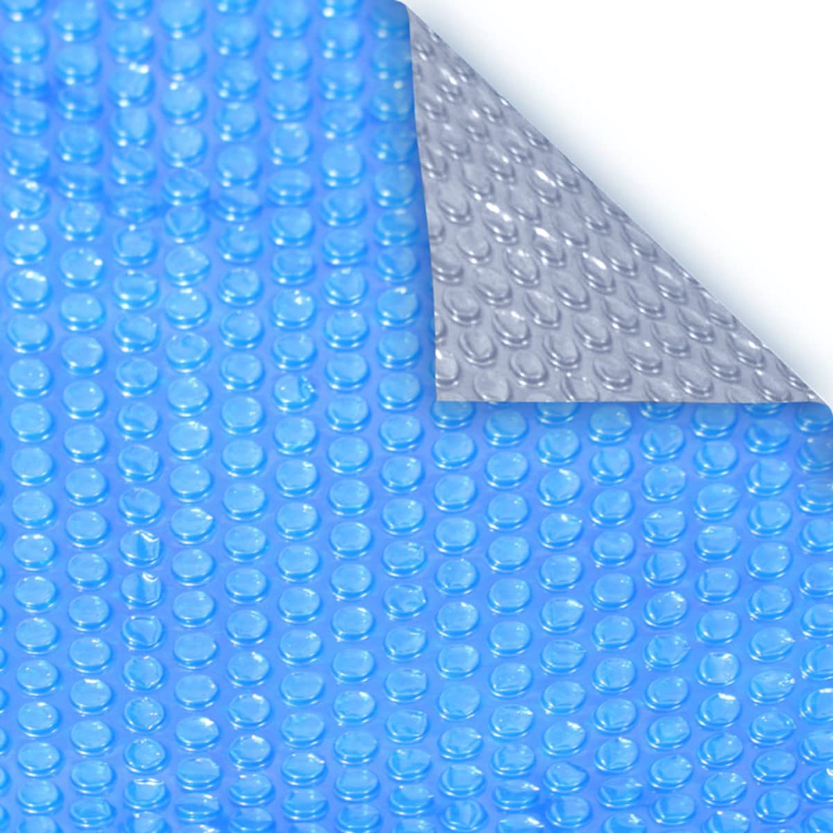 Pool Mate 1632RS-8SBD BOXPM Deluxe Solar Pool Cover for In-Ground Pools - 16' x 32' Rectangle, Blue/Silver, 5-Year Warranty - Keeps Water Warm & Reduces Evaporation for Energy Savings