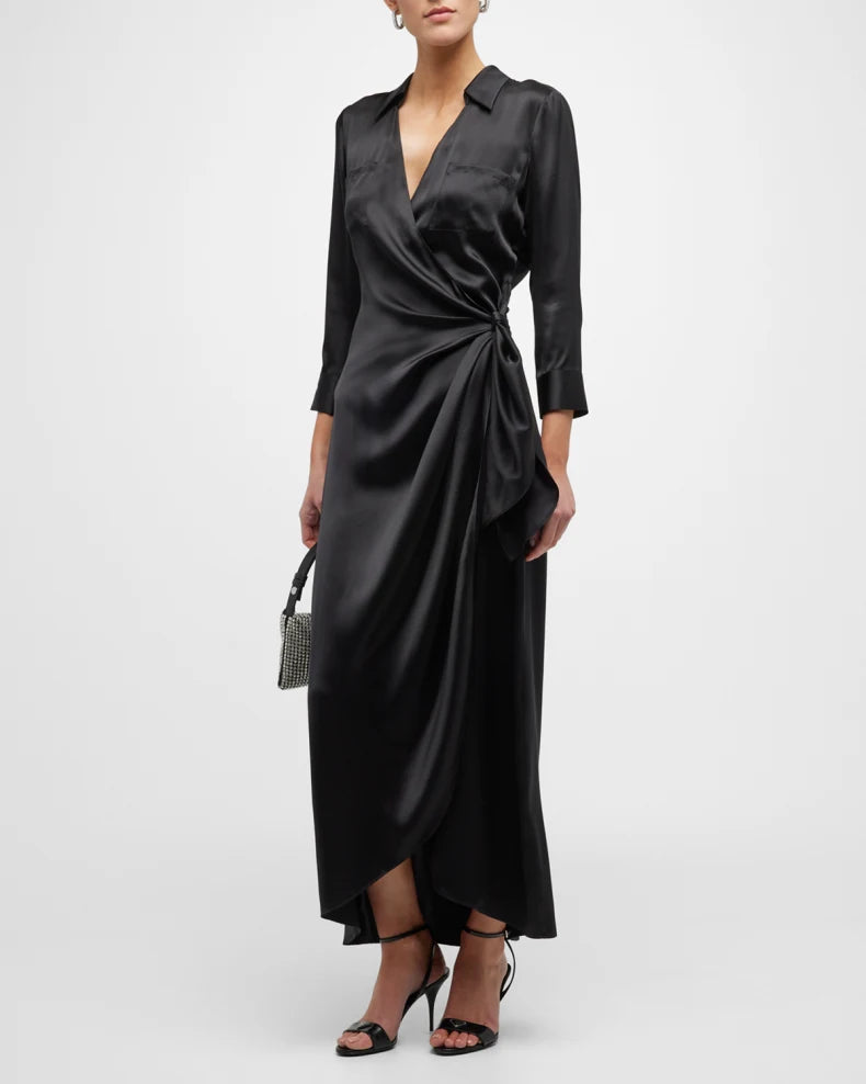 L'Agence Kadi Dress - Women's Elegant Floral Midi Dress for Summer, Party & Special Occasions | Perfect for Weddings, Cocktails & Date Nights