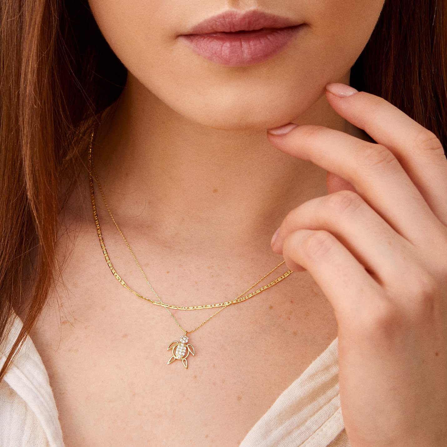 14K Solid Gold Turtle Necklace for Women - Elegant Minimalist Jewelry Gift for Her, Perfect for Everyday Wear, Anniversary & Birthday Presents