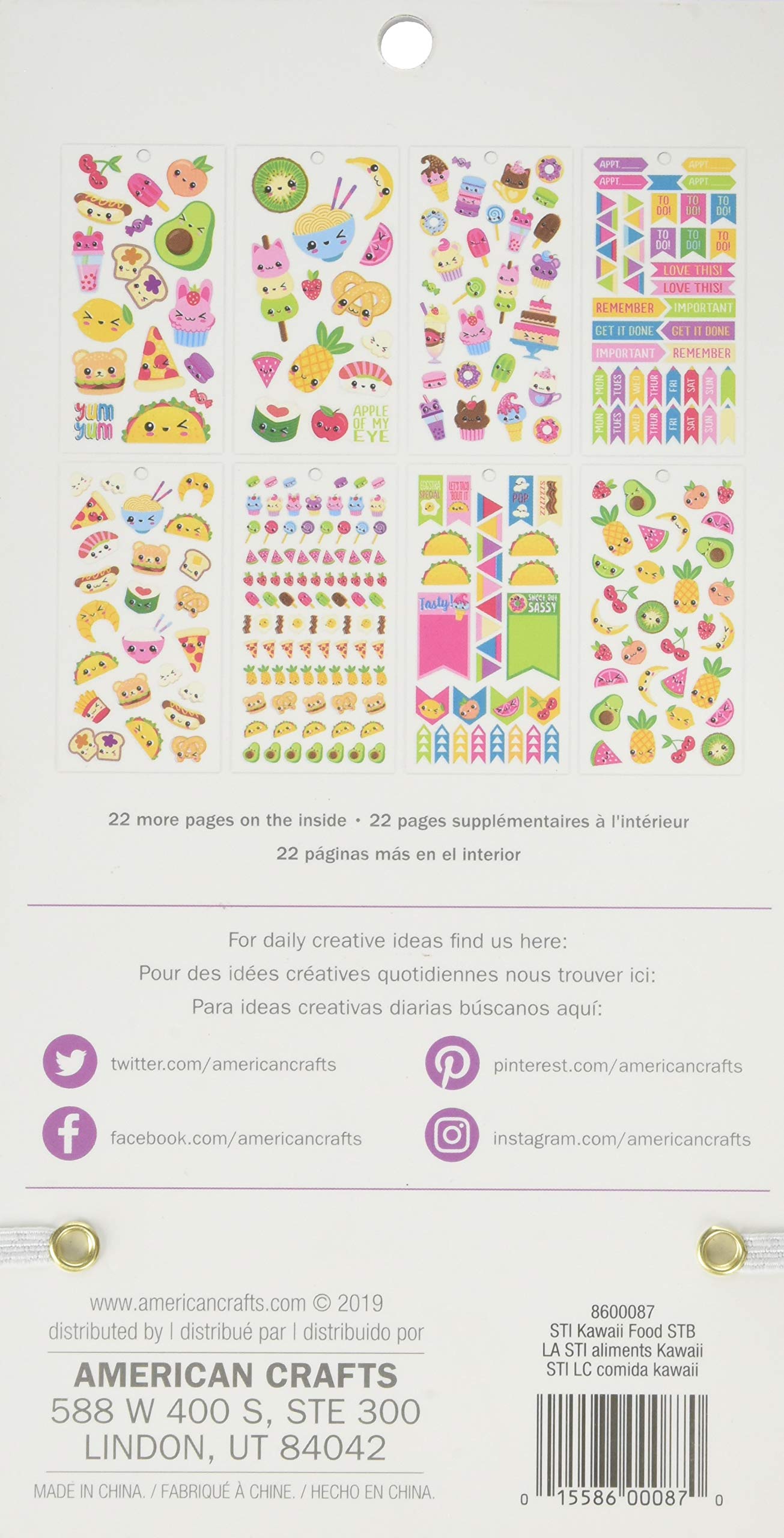 EK Success Sticker Book - 500+ Food Themed Stickers for Scrapbooking, DIY Crafts, and Journaling - Perfect for Kids Art Projects, School Supplies, and Creative Gift Ideas