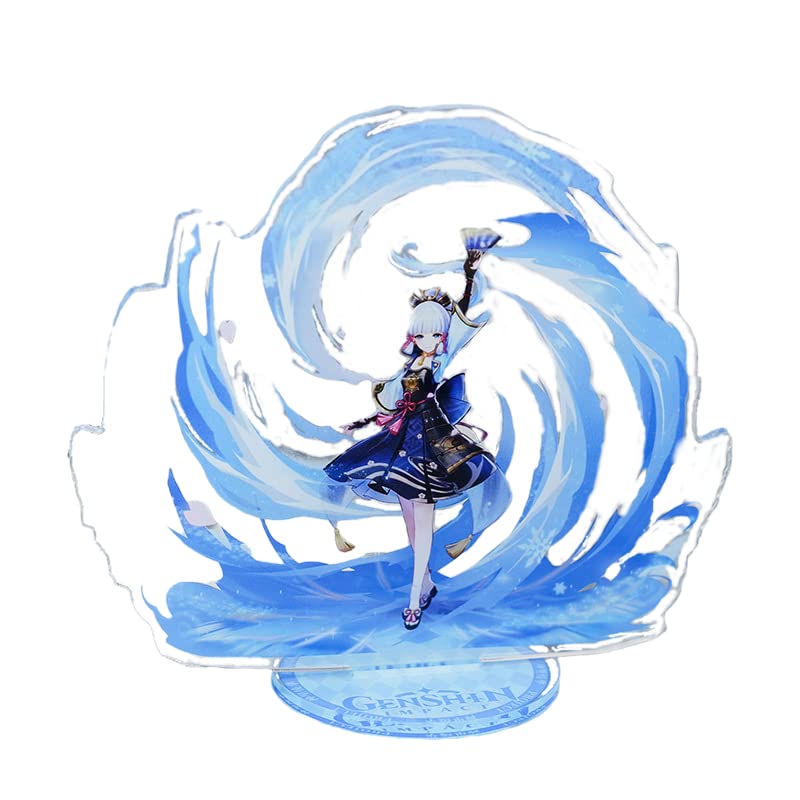Genshin Impact Kamisato Ayaka Acrylic Stand Figure - Anime Game Collectible, Tabletop Decoration for Fans & Gamers - Perfect for Display, Gifts, and Gaming Room Decor