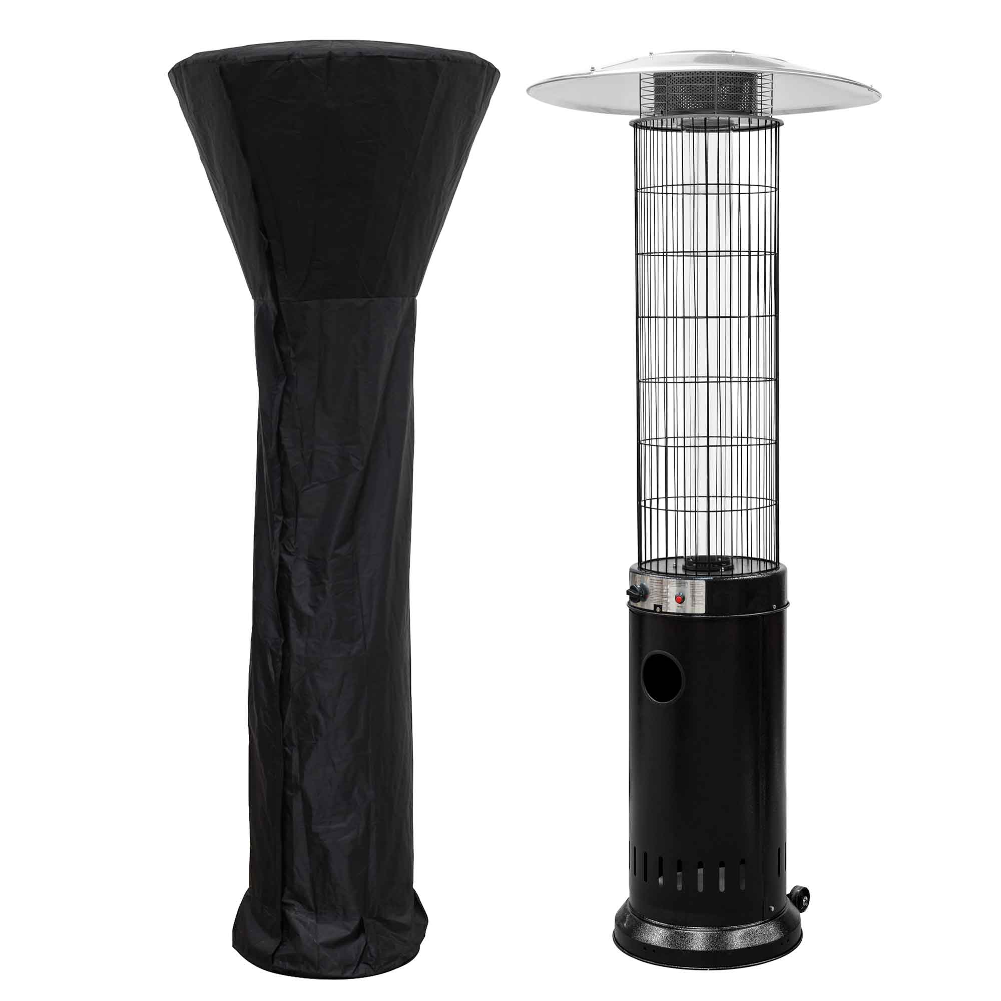 13kW Commercial & Residential Gas Patio Heater with Cover - Outdoor Heating Solution for Restaurants, Backyards & Events (Black, Model DG226)