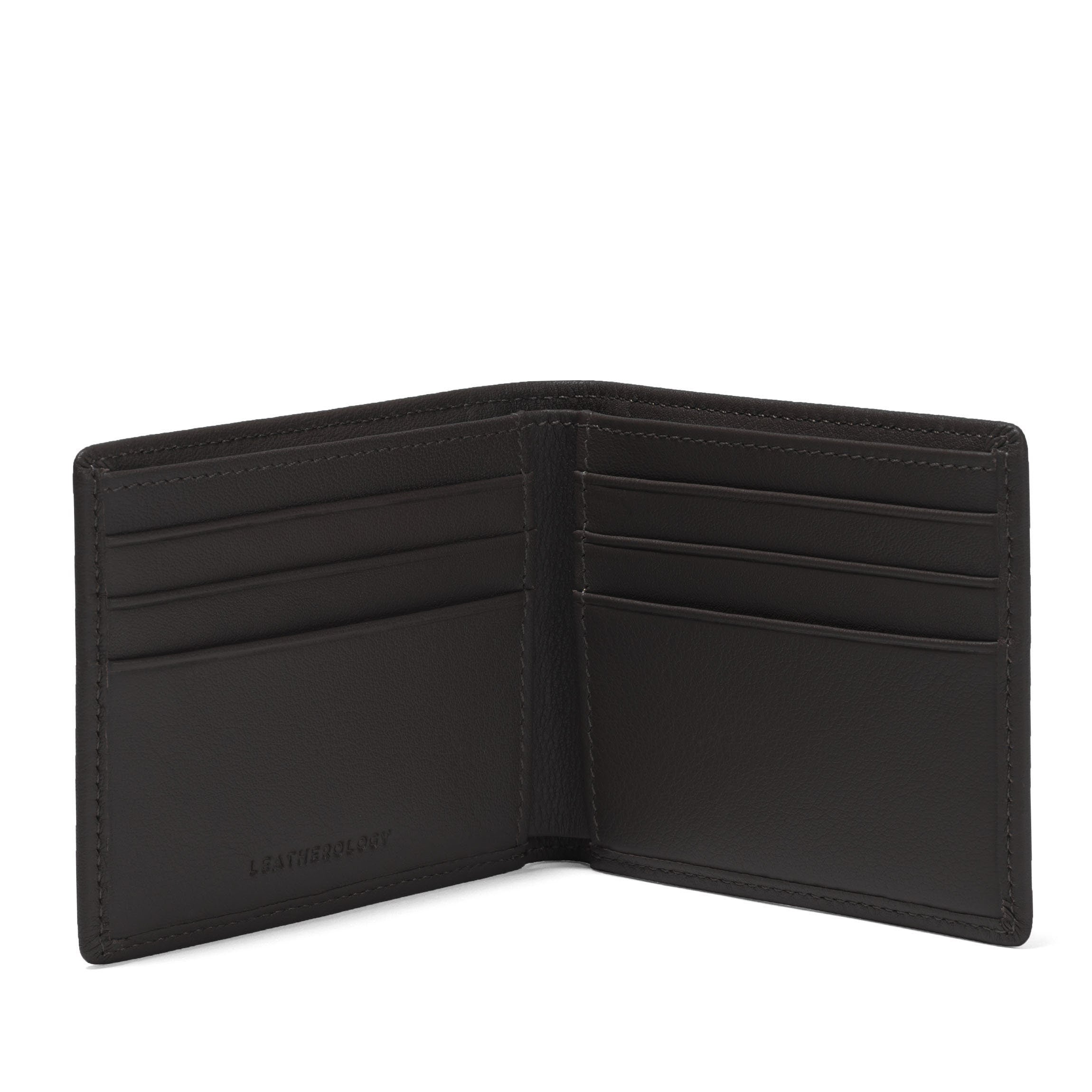 Slim Bifold Wallet for Men - Black Onyx Genuine Leather RFID Blocking Minimalist Wallet - Perfect for Everyday Carry, Travel & Business