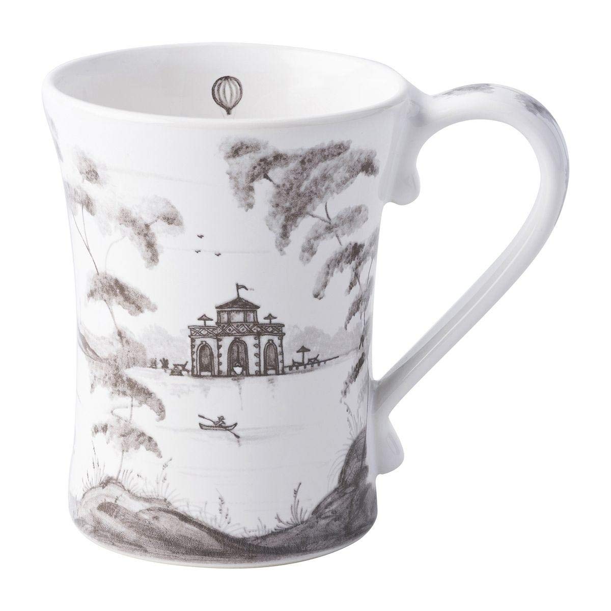 Juliska Country Estate Flint Mug - 16oz Stoneware Coffee Cup with Handle, Perfect for Hot Beverages, Camping, and Rustic Home Decor