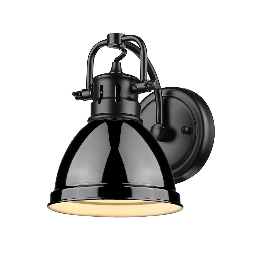 Black Elm 1-Light Bathroom Vanity Light Fixture - Modern Sconce for Bathroom Mirror Lighting, Perfect for Home & Hotel Decor