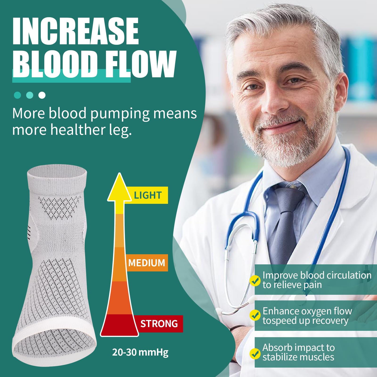 2 Pairs Neuropathy Socks for Women & Men - Diabetic Nerve Pain Relief Socks for Plantar Fasciitis, Swelling & Circulation - Ankle Support Socks for Peripheral Neuropathy (Black, XL) - Perfect for Daily Wear, Work & Sports Activities