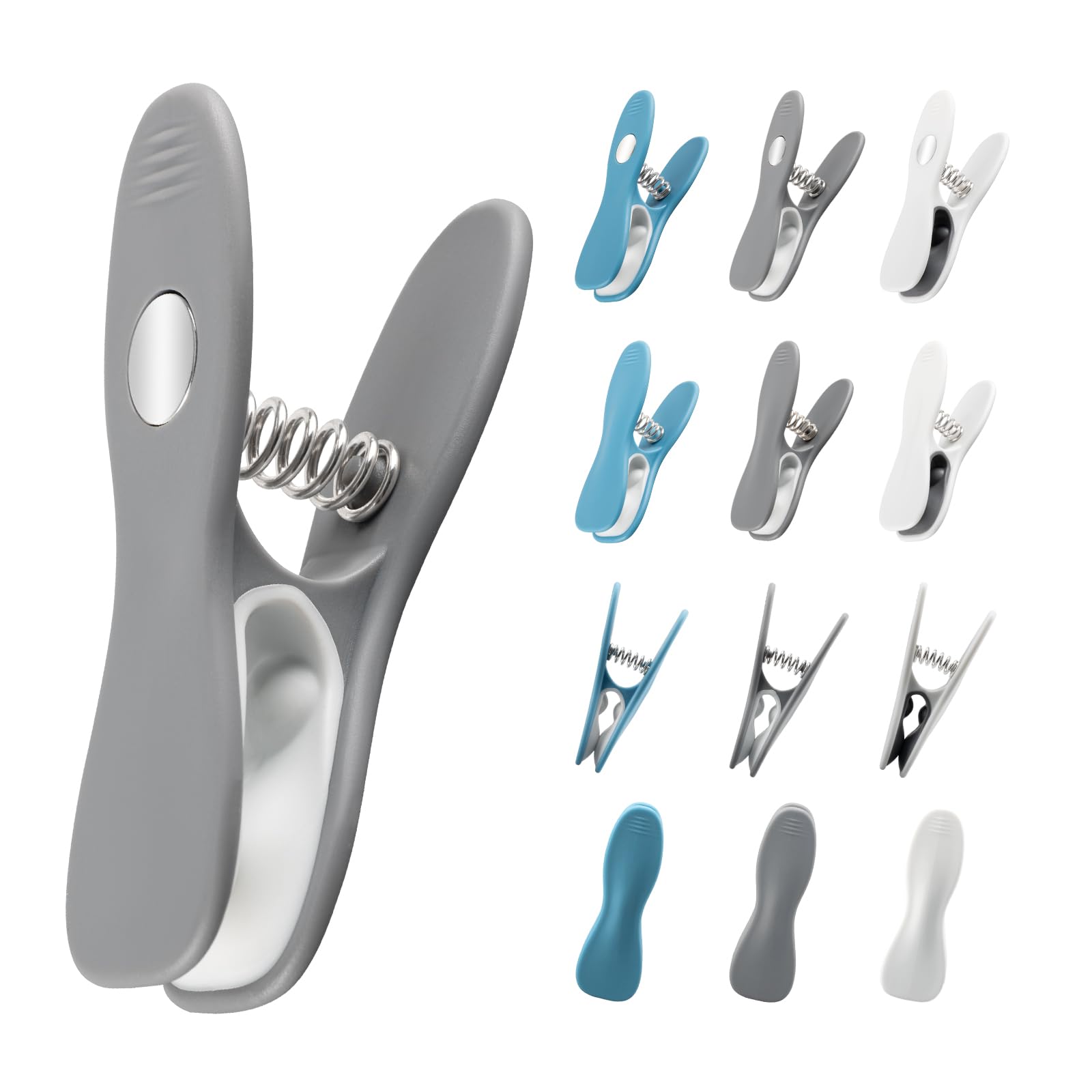 12 Pack Magnetic Food Bag Clips - Strong Seal for Bread, Chips, Snacks & More - Perfect for Kitchen, Pantry & Picnic Storage