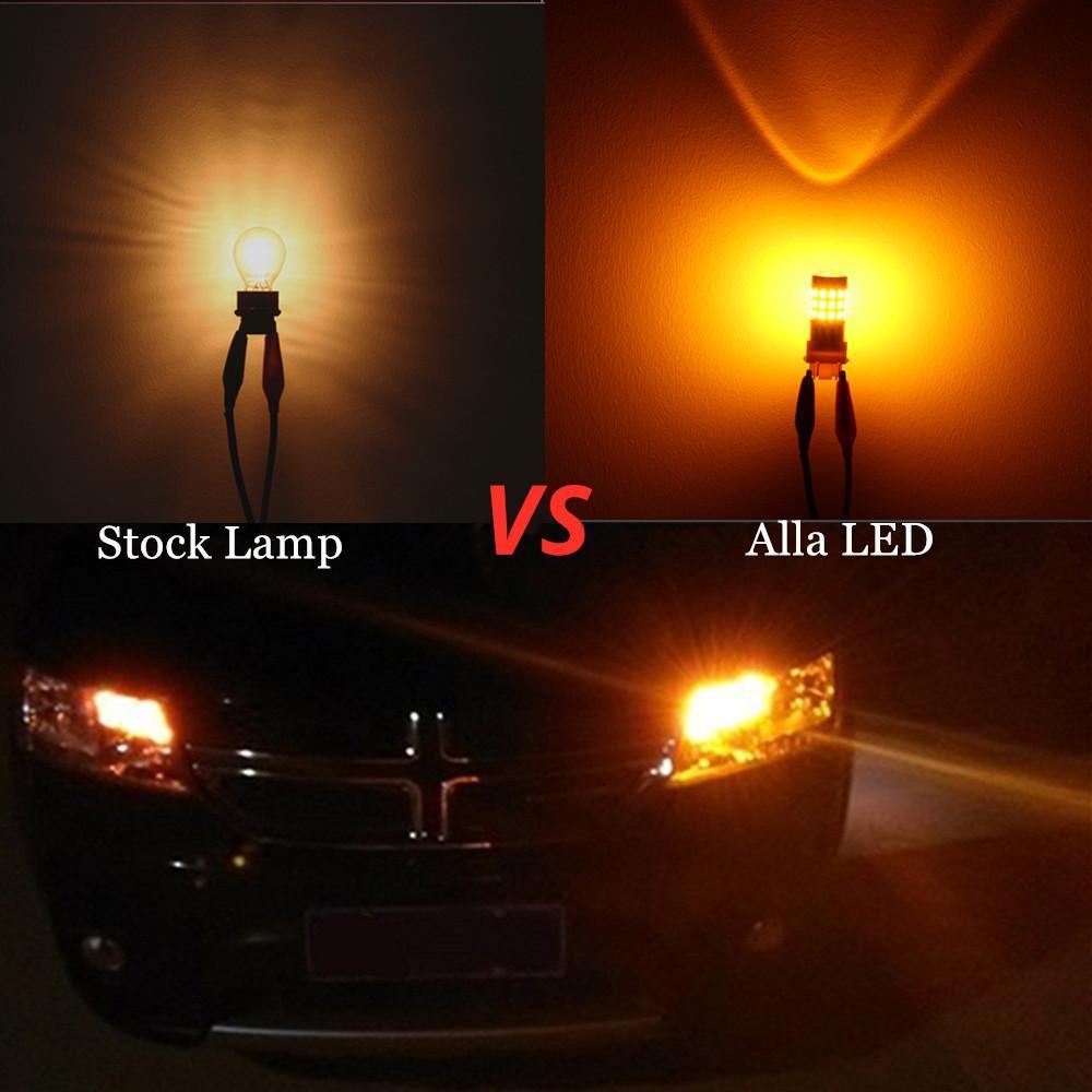 BAU15S 7507 LED Turn Signal Light Bulbs - 39 SMD 2835 Chips, Amber - Compatible with Cars, Trucks, Motorcycles - Bright & Durable Replacement Bulbs for Enhanced Safety