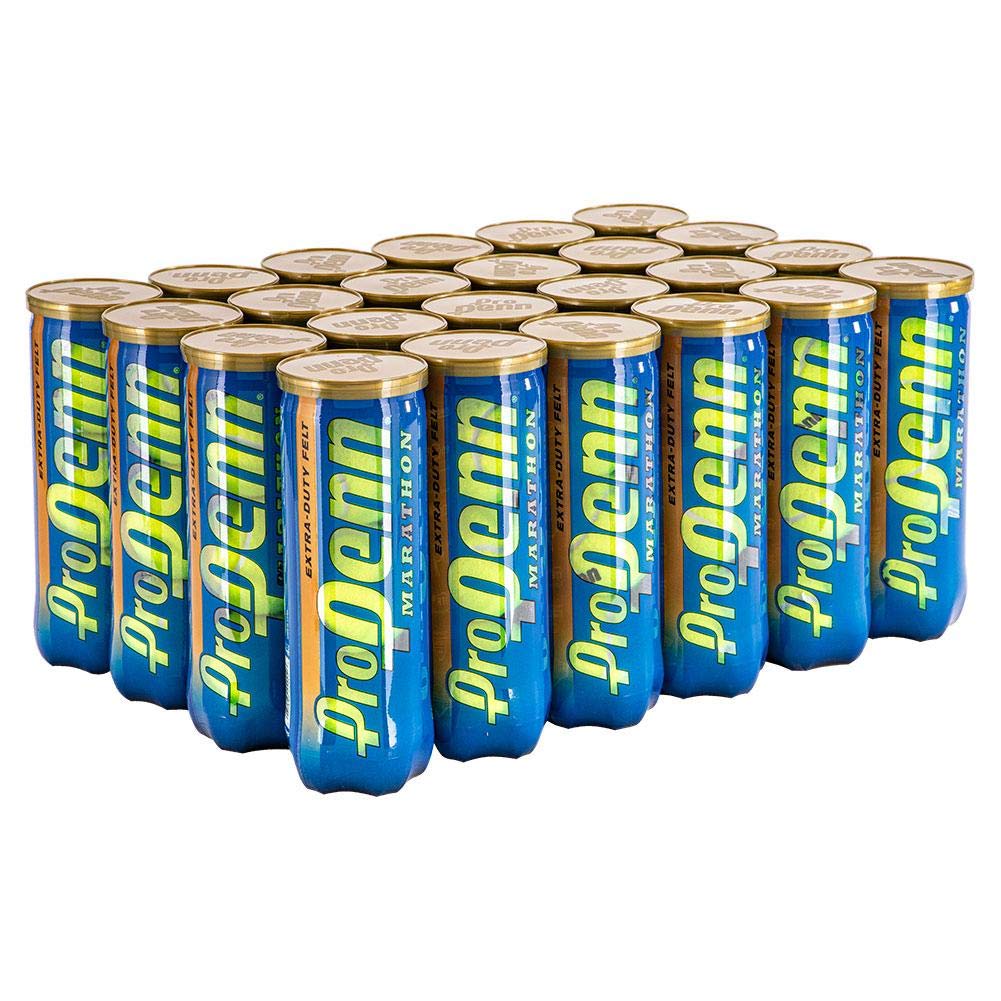 Penn Pro Marathon Extra Duty Tennis Balls (1 Case, 12 Cans) - Durable Tennis Balls for Competitive Play, Training & Practice - Ideal for Hard Courts & High-Performance Matches