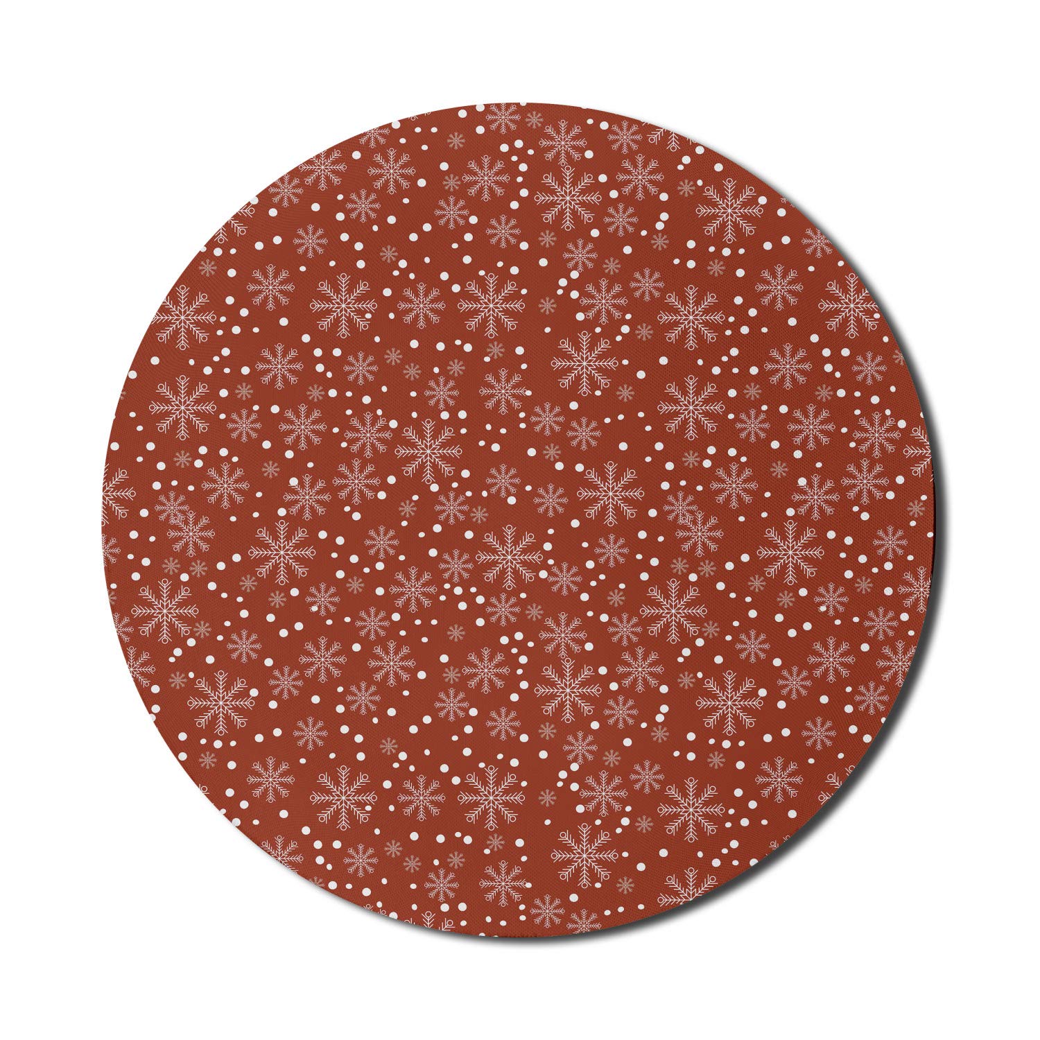 Ambesonne Winter Holiday Themed Round Mouse Pad - 8