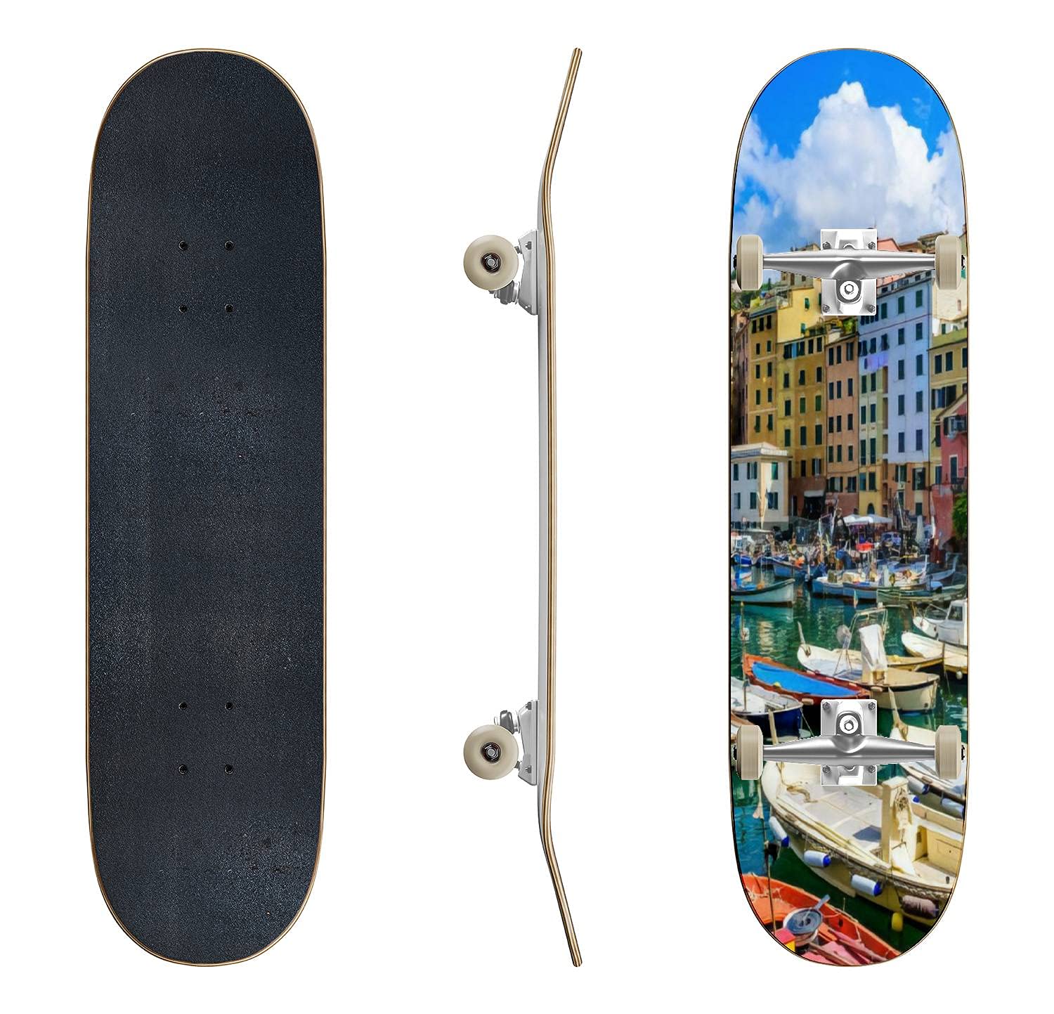 Premium Autumn Scenery Skateboard - Classic Concave Design for Beginners & Pros | Durable Longboard for Extreme Sports & Teen Gifts | Perfect for Street Skating, Commuting & Skatepark Tricks