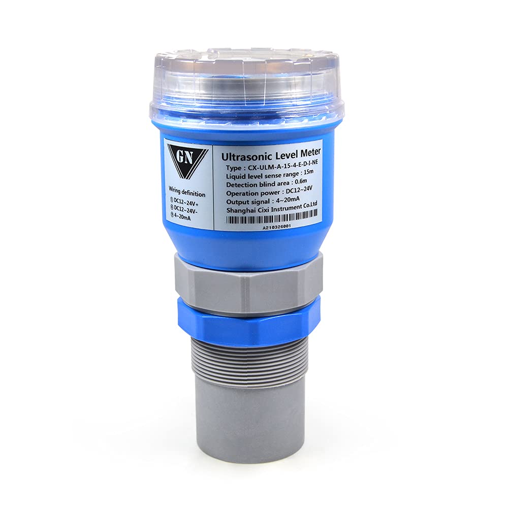 Ultrasonic Water Tank Level Meter - 12M Range, 4-20mA+220V, Oil Well & Liquid Level Sensor for Industrial & Home Use - Perfect for Water Tanks, Reservoirs, and Oil Wells Monitoring