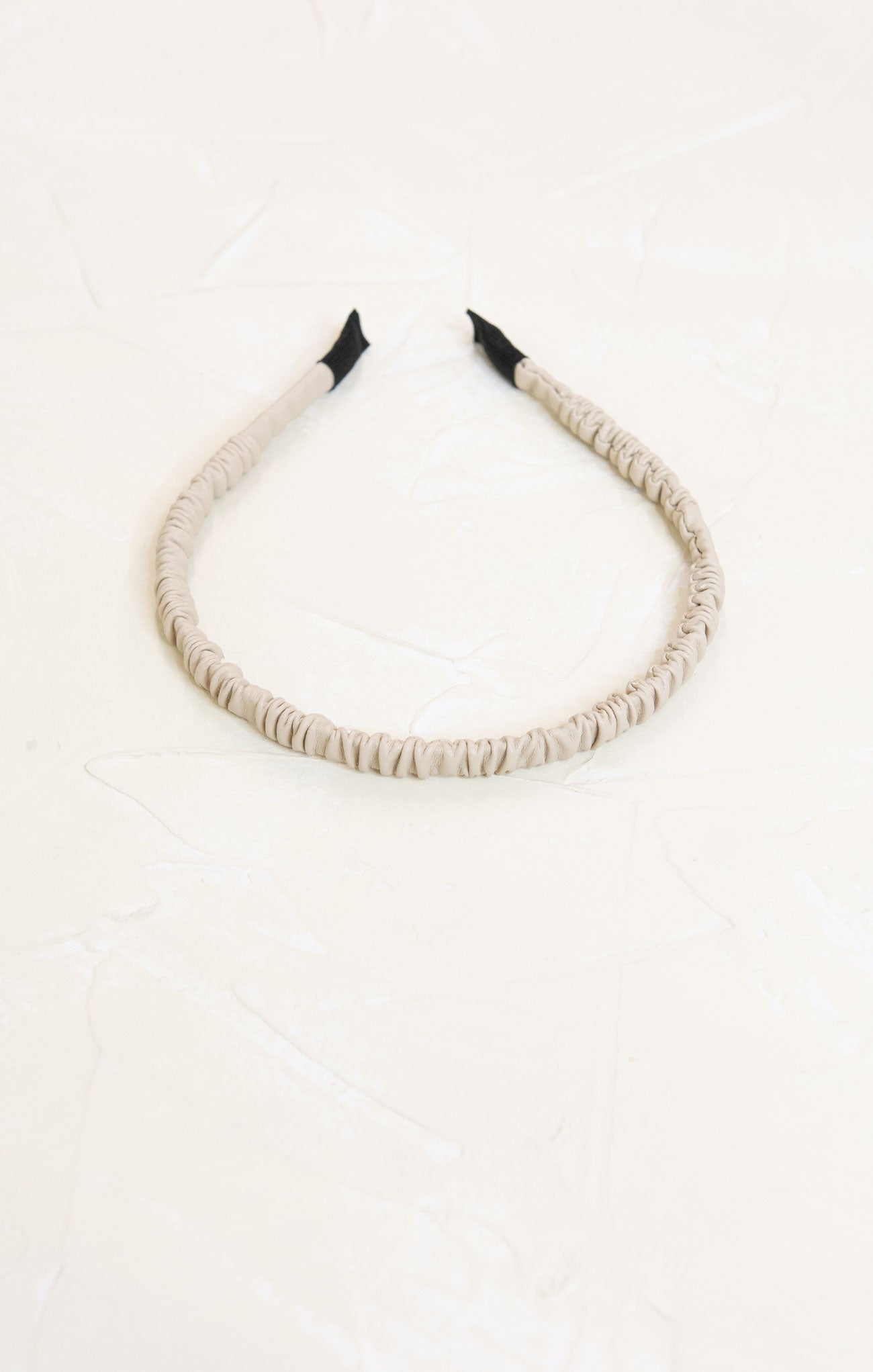 Zoey Ruffled Thin Faux Leather Headband for Women - Fashion Hair Accessories for Everyday Wear, Parties & Weddings