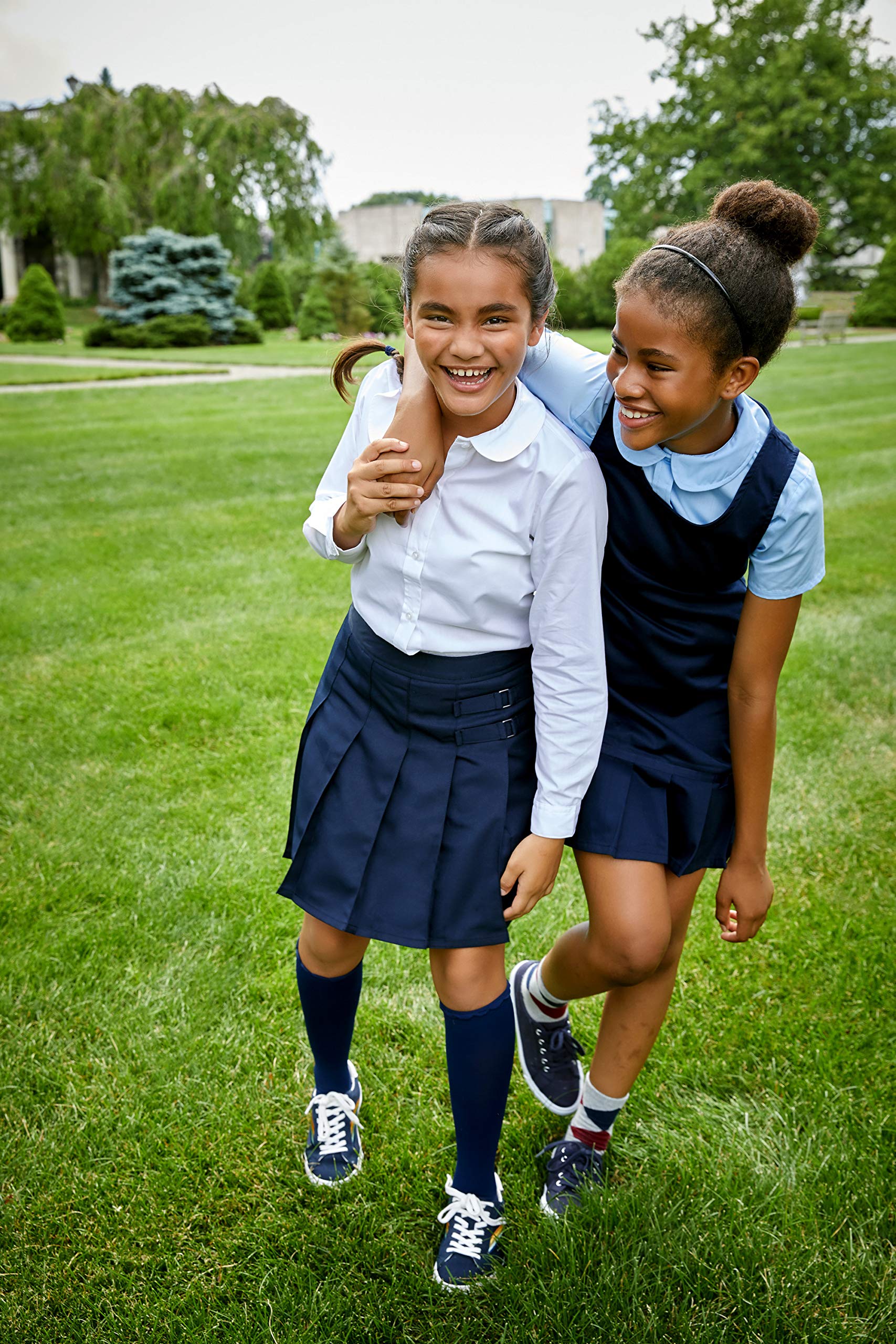 French Toast Girls' Adjustable Waist Pleated-Front Scooter Skirt - Perfect for School Uniforms, Playdates & Casual Outfits