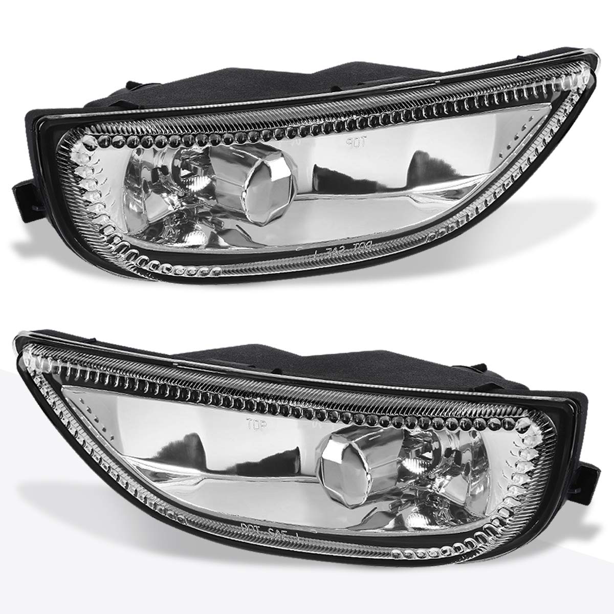 PM PERFORMOTOR Front Bumper Fog Lights with Bulbs - Clear Lens Compatible with 2001-2002 Toyota Corolla | Durable Fog Lamps for Enhanced Night Driving Safety & Style