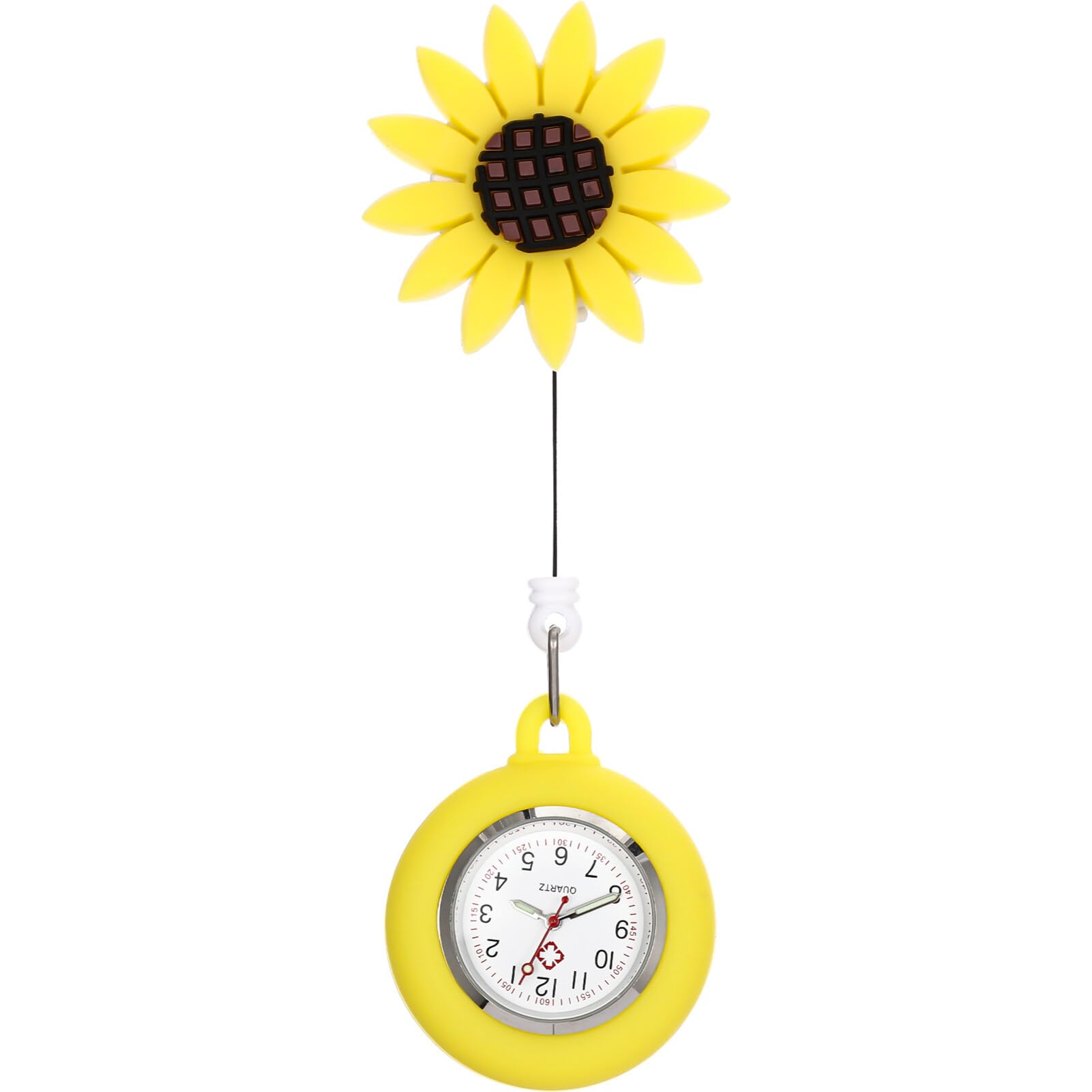 iplusmile Retractable Nurse Watch with Second Hand - Clip On Fob Watch, Digital Pocket Watch for Students & Professionals - Perfect for Medical Staff, Teachers & Office Workers