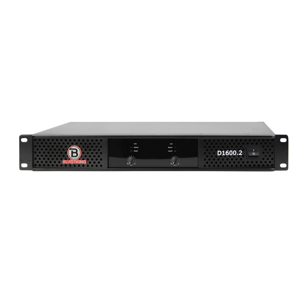 Blastking D1600.2 3200 Watt 2 Channel Class D Car Amplifier - High Power Audio for Car Stereo Systems, Bass Boost & Clear Sound