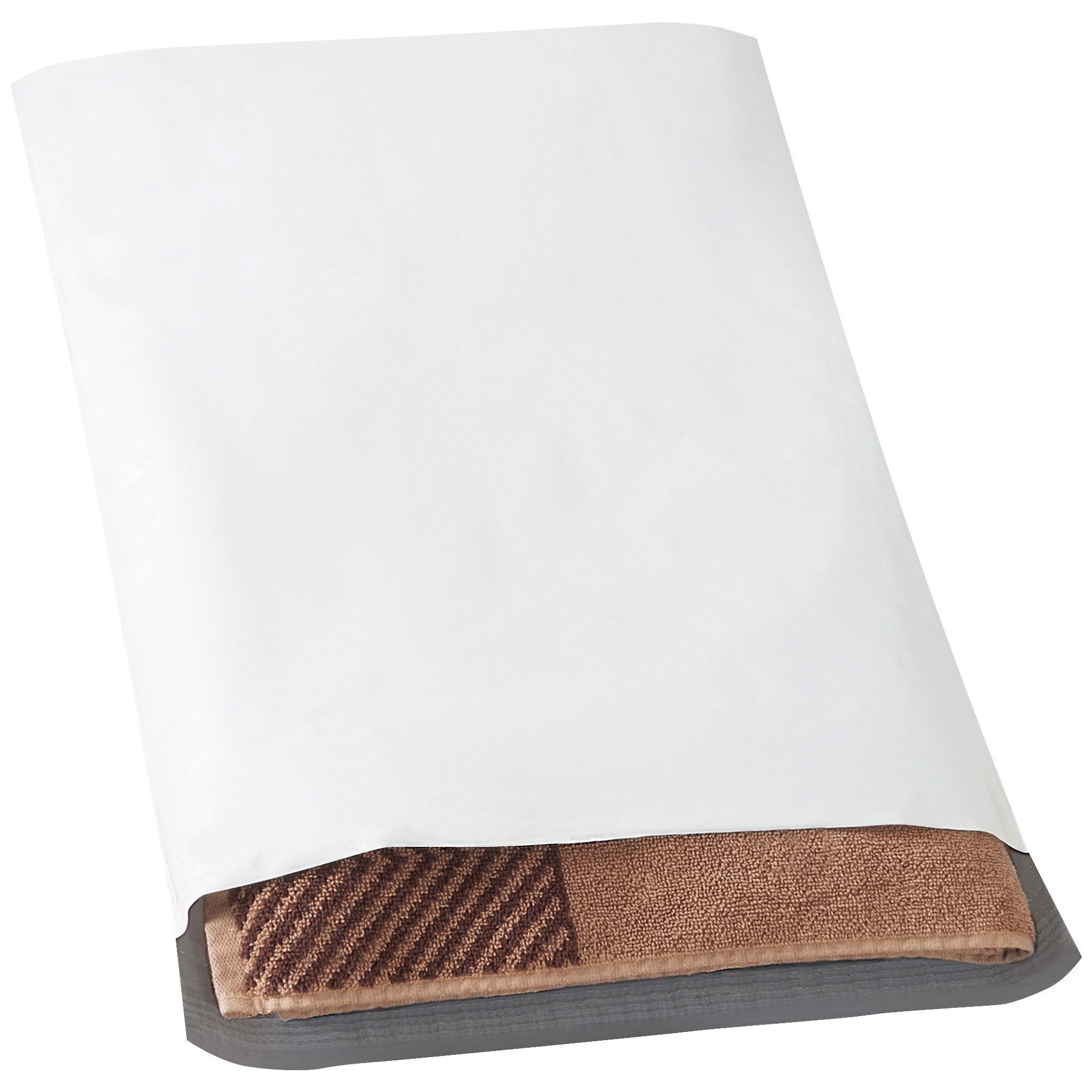 Tape Logic TLEPM15204 15x20x4 Inch White Poly Mailers - Pack of 100 | Durable Shipping Envelopes for Ecommerce, Clothing & Online Stores | Waterproof Lightweight Mailing Bags for Packages & Deliveries