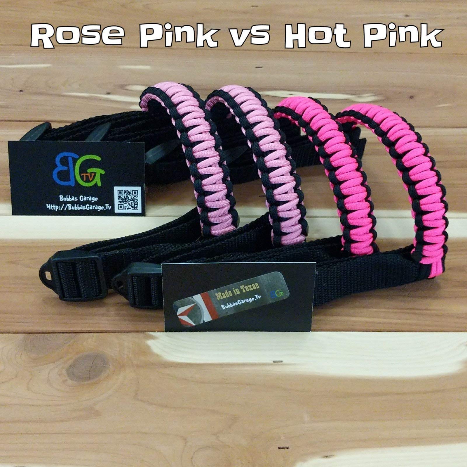 BubbasGarageTv - Universal Paracord Headrest Grab Handles for Cars & SUVs - Durable Emergency Escape Tool (Rose Pink) - Perfect for Off-Roading, Camping & Outdoor Adventures