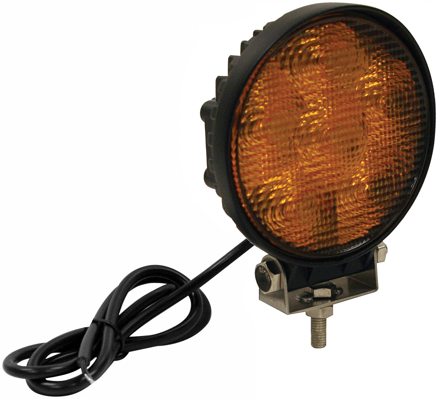 6 LED Amber Strobe Light - 5.00 Inch Round Warning Light for Emergency Vehicles, Construction Sites & Safety Alerts