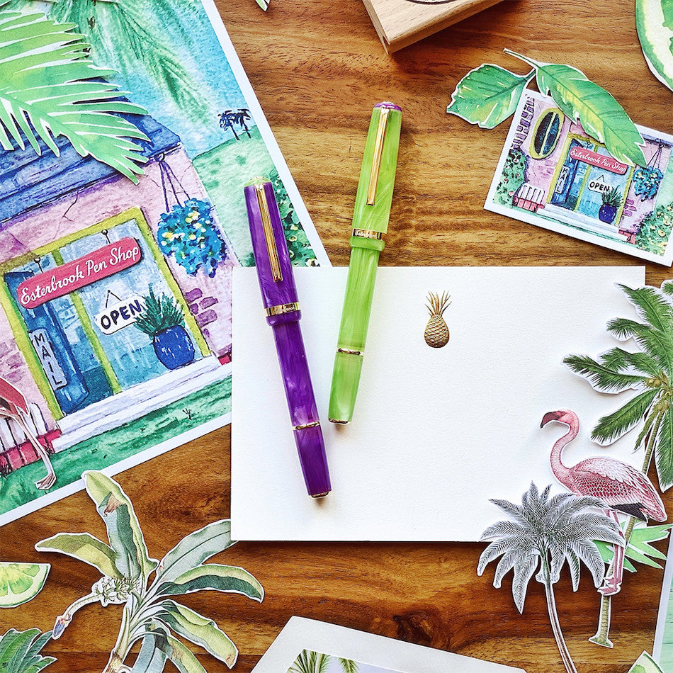 Esterbrook JR Pocket Fountain Pen - Key Lime Green | Portable Writing Tool for Journaling, Note Taking & Everyday Use