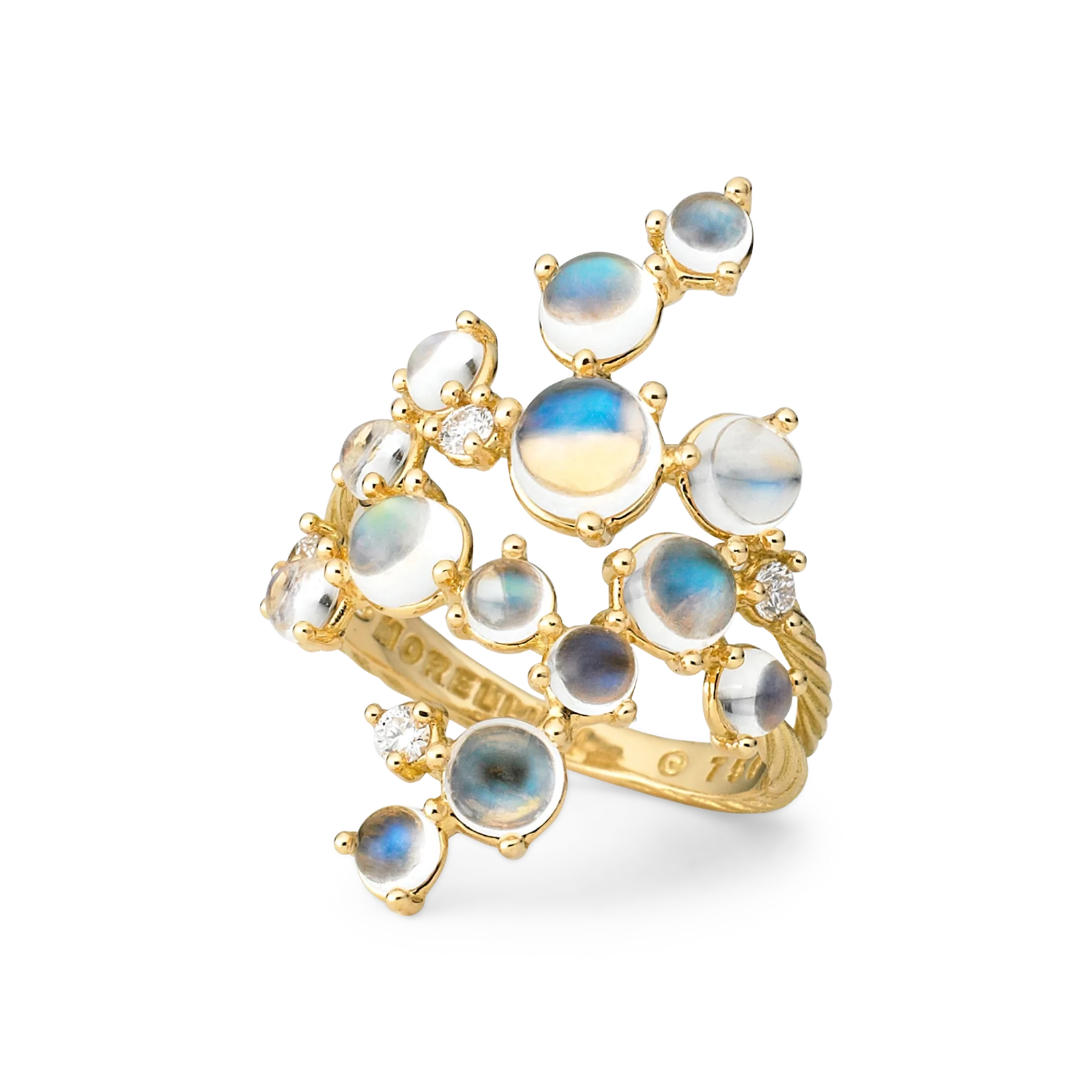 Paul Morelli Bubble Cluster Ring - Elegant 18K Gold Stackable Ring for Women, Perfect for Weddings, Anniversaries & Special Occasions