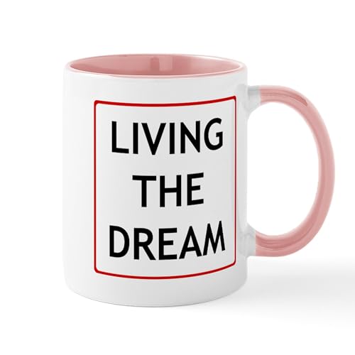 White/Pink Inside - Living The Dream Mug