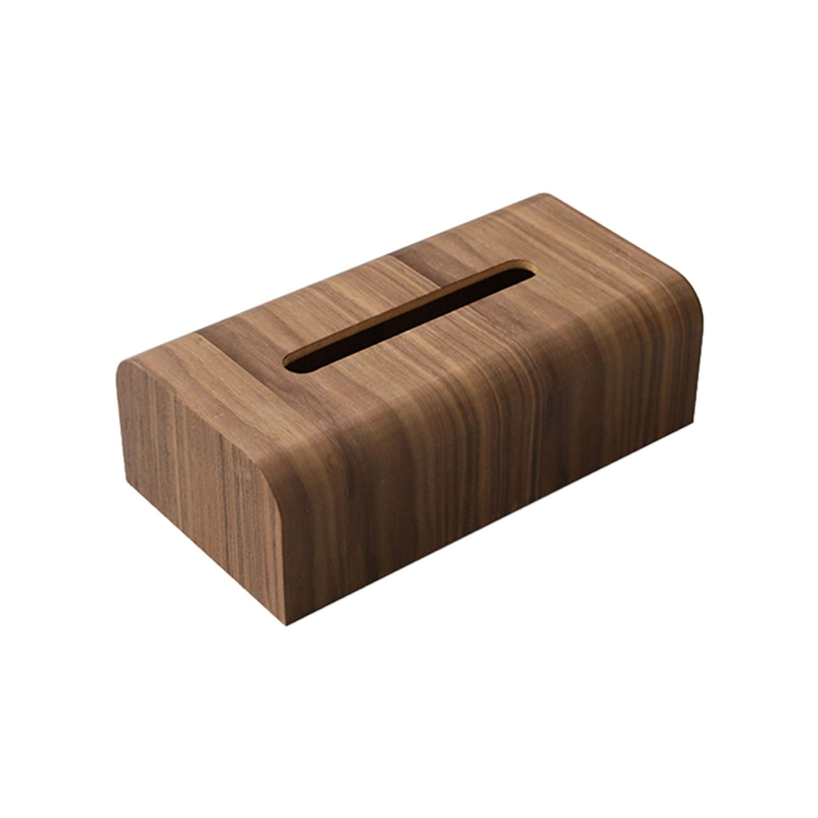 Walnut Wood Tissue Box Holder - Elegant Desktop & Bathroom Paper Organizer for Kitchen, Living Room, Office | Natural Wood Storage Box for Tissues (Color B) - Perfect Home Decor & Gift Idea