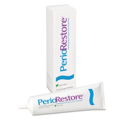 Perio Restore Gel - 3oz Oral Care Treatment with 1.7% Hydrogen Peroxide for Gum Health, Mint Flavor | Freshens Breath & Promotes Healing for Post-Dental Procedures & Daily Oral Hygiene