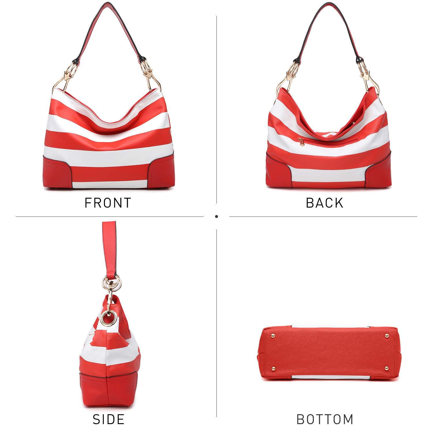 Dasein Women's Hobo Purse - Soft PU Leather Slouchy Shoulder Bag & Top Handle Tote - Perfect for Work, Travel & Everyday Use