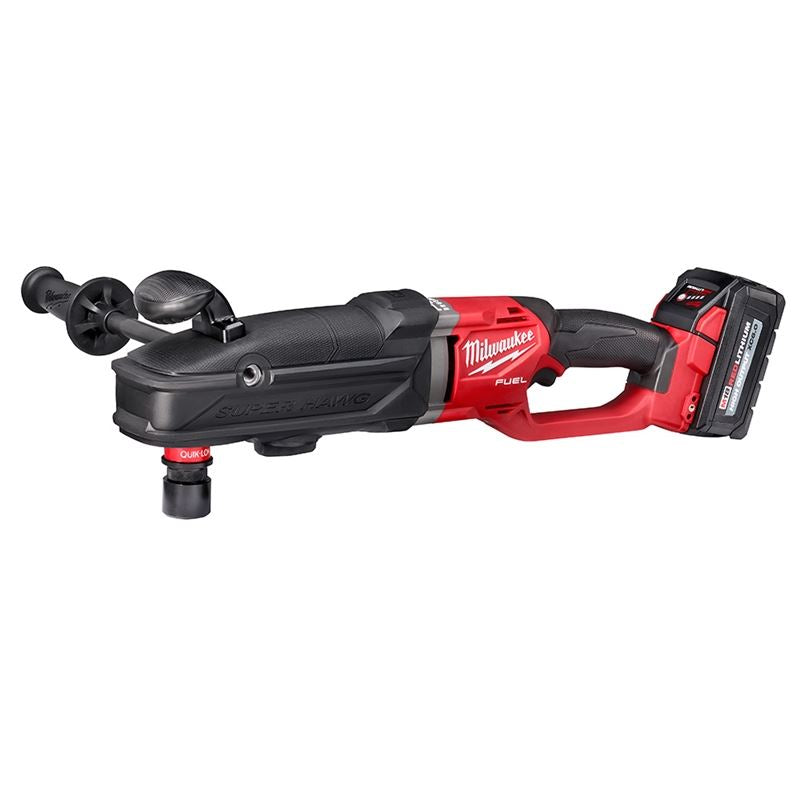 M18 FUEL 18V Brushless Cordless Right Angle Drill with QUIK-LOK Kit - Super Hawg for Woodworking & Metal Drilling | Perfect for Tight Spaces & Professional Contractors