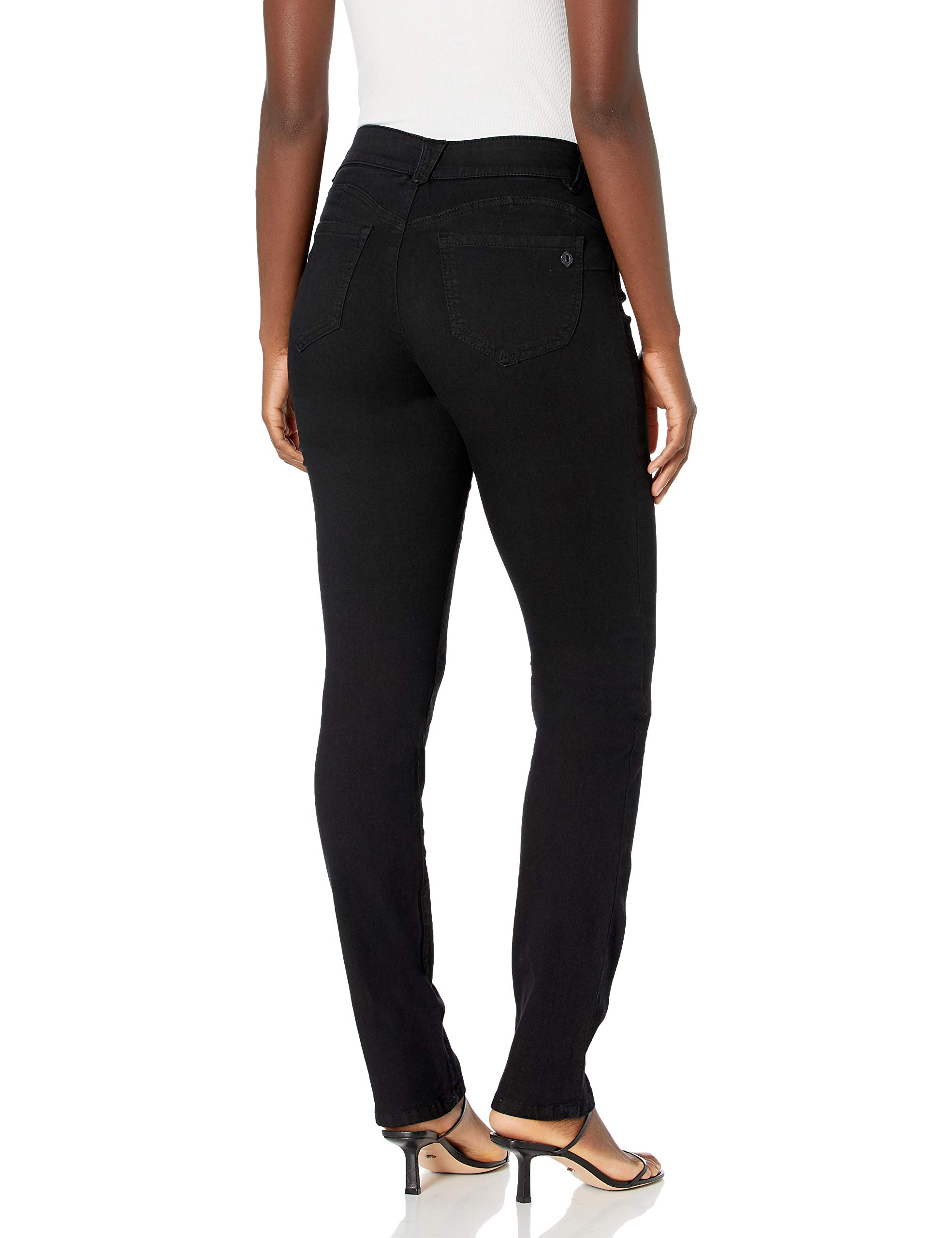 Democracy Women's Ab Solution Straight Leg Jean - Slimming High Waist Denim Pants for Casual Wear & Everyday Outfits