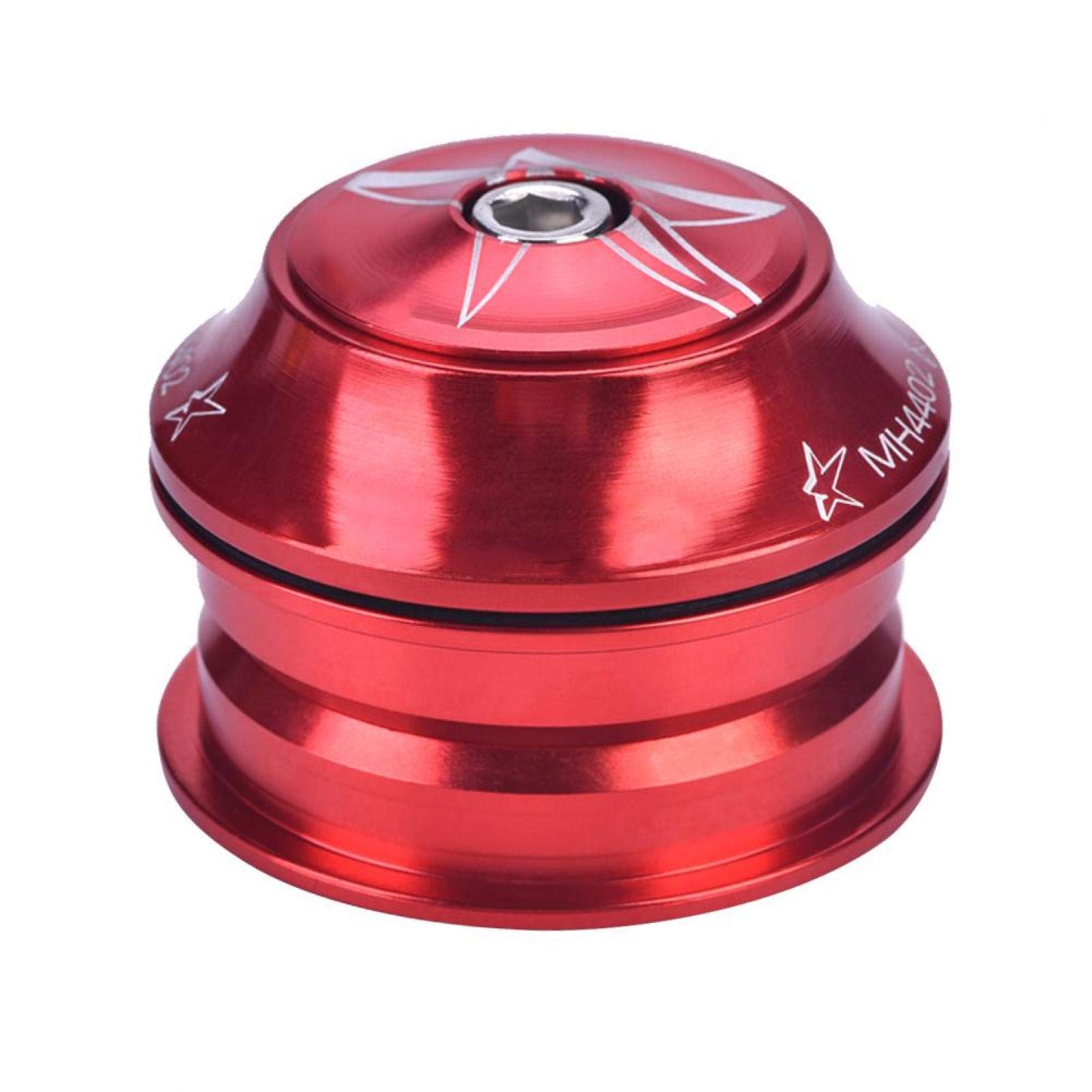 SUCIE Bicycle Headset - Aluminum Alloy Front Fork Replacement for MTB | Oversize Bike Headset Set | Durable Upgrade for Mountain Bikes | Perfect for Home Repairs & Bike Shop Maintenance (Red)