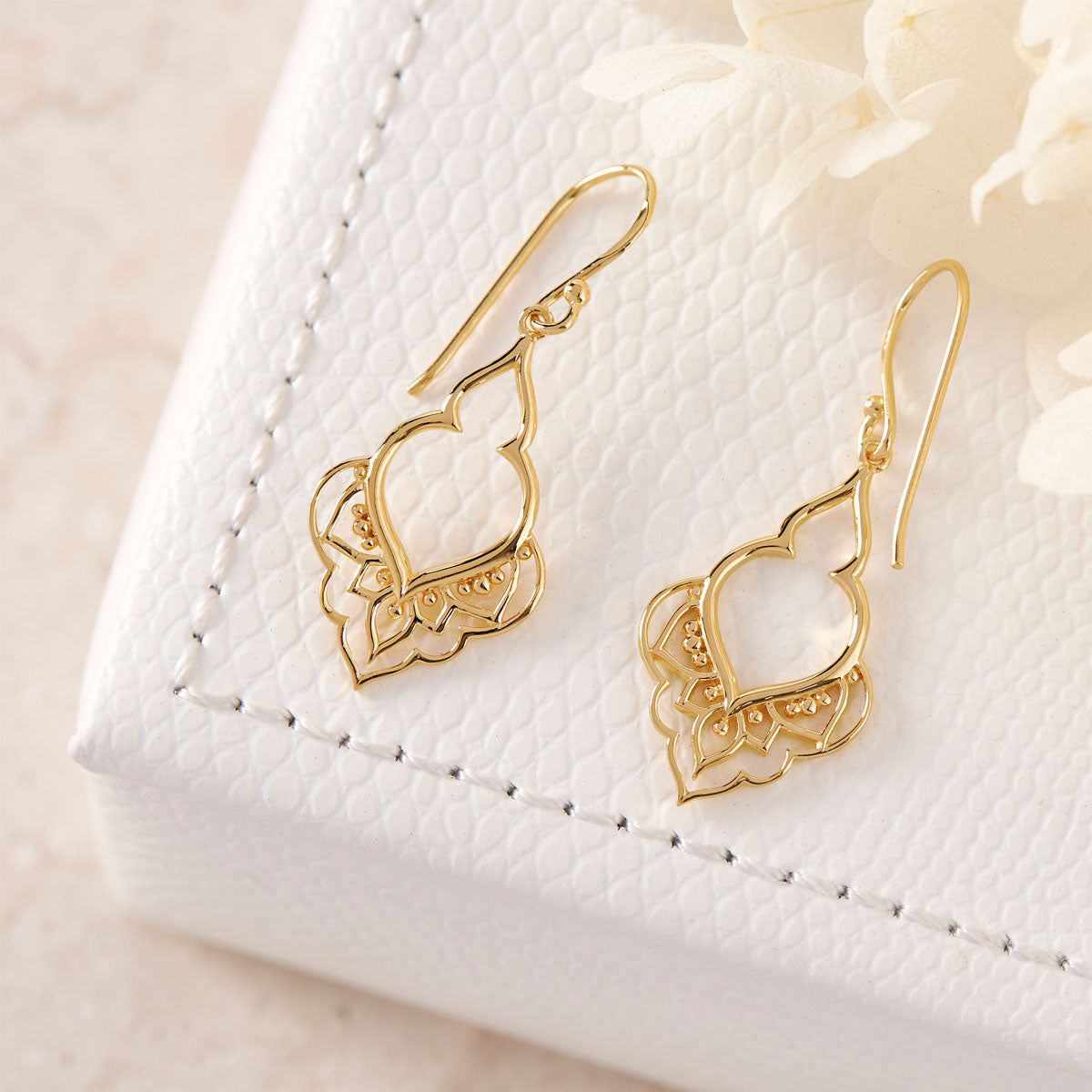 Exquisite Moroccan Doorway Earrings in Gold - Boho Chic Handmade Jewelry for Women - Perfect for Festivals, Weddings & Everyday Elegance