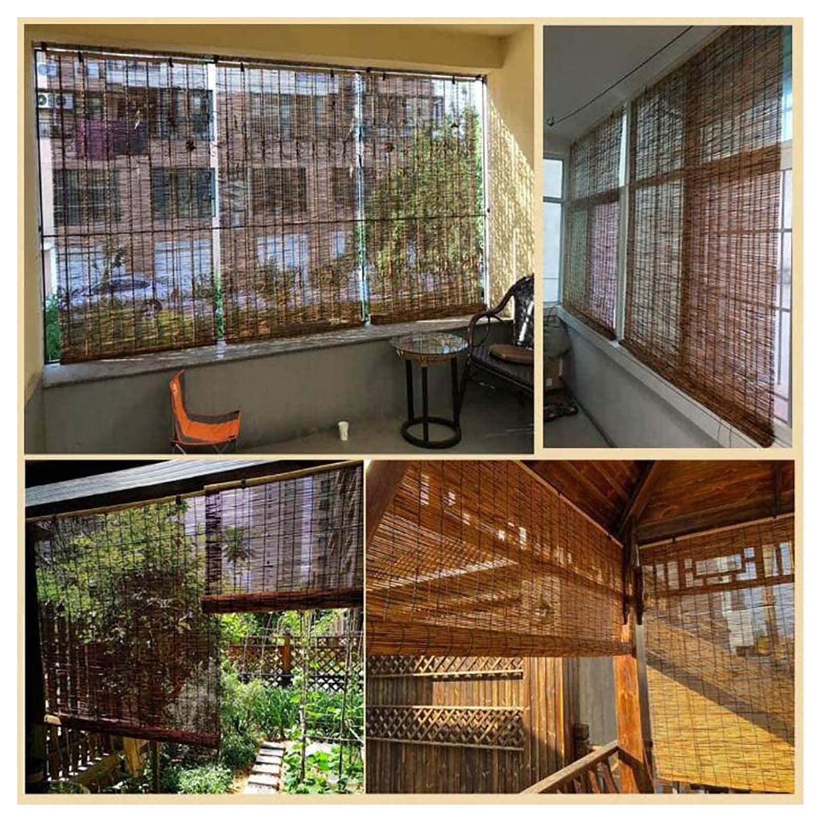 Tophacker 4ft High Bamboo Reed Privacy Screen - Natural Outdoor Patio Fence Roll for Garden, Balcony & Gallery Decoration | Perfect for Creating Private Spaces & Enhancing Landscape Design