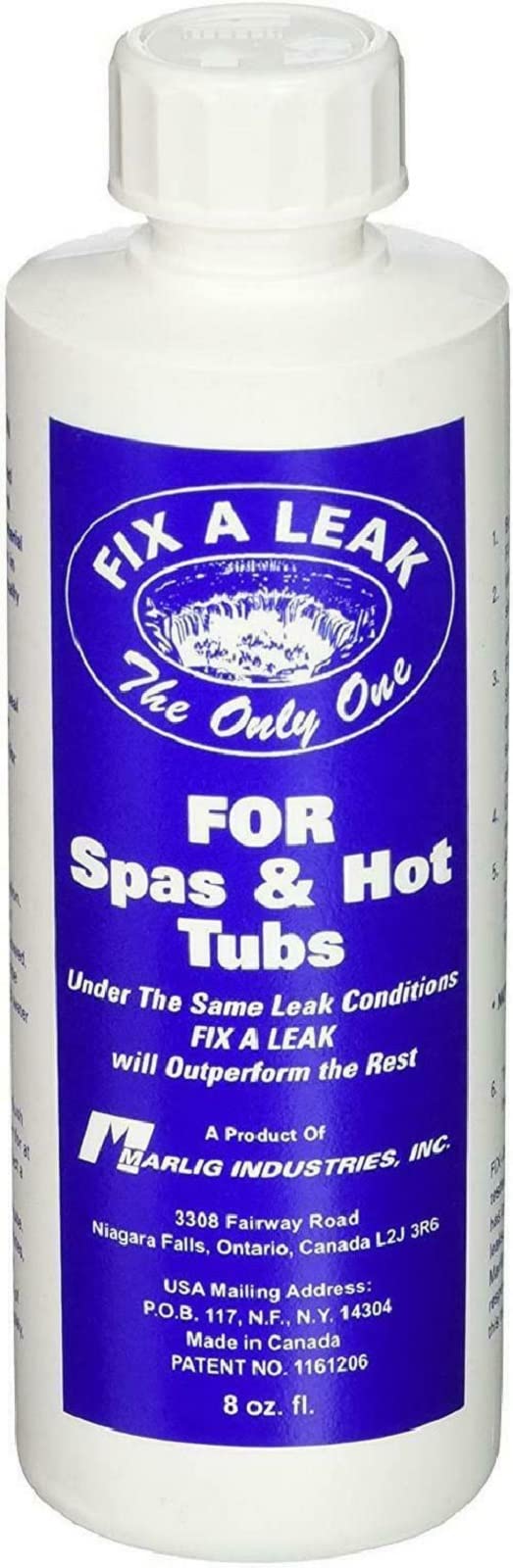 Marlig Industries Pool Leak Sealer - 8 oz Fast-Acting Waterproof Sealant for Inground & Above Ground Pools - Stops Leaks in Pipes, Liners & Filters - Easy DIY Repair Solution