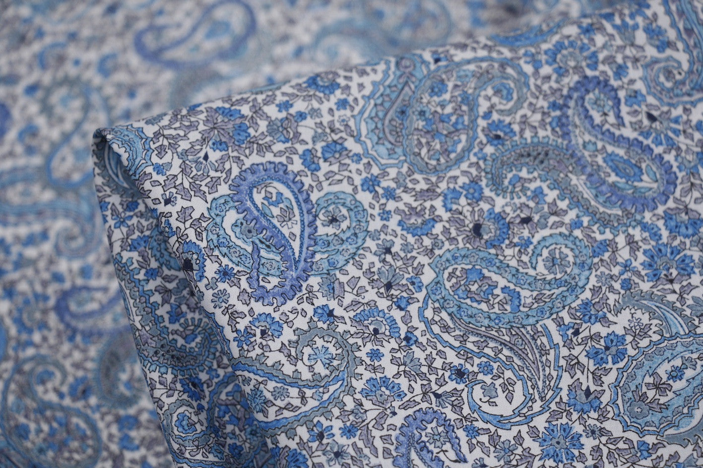 Charles Blue Liberty Of London Floral Print Fabric - Perfect for DIY Crafts, Home Decor & Fashion Accessories