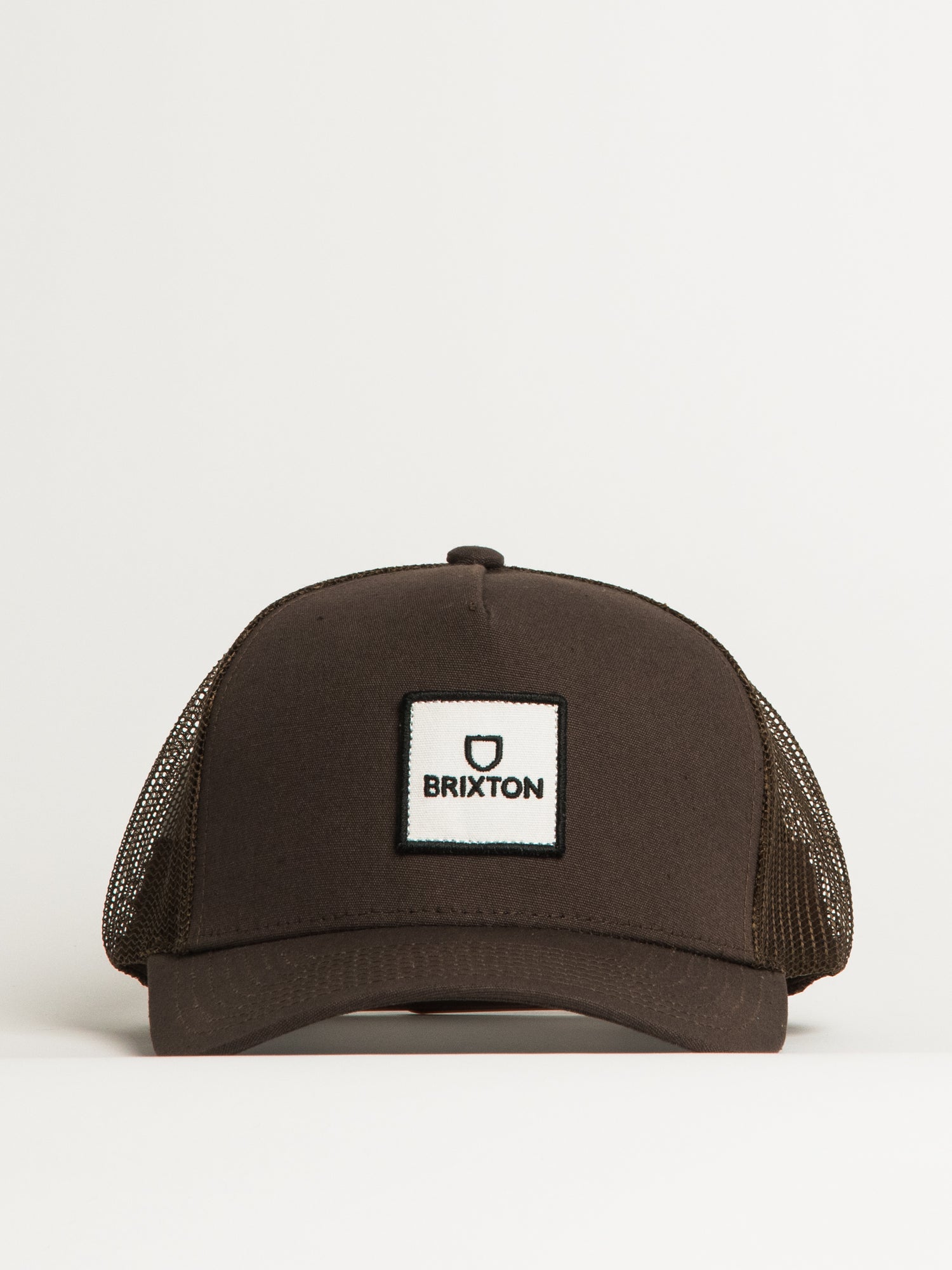 BRIXTON ALPHA BLOCK NETPLUS TRUCKER HAT - Stylish Mesh Back Baseball Cap for Men & Women - Perfect for Outdoor Activities, Sports, and Casual Wear
