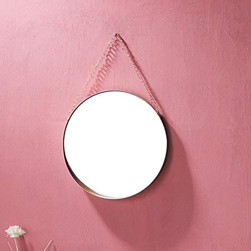 Round Wall Mounted Bathroom Mirror - Modern Vanity Makeup Mirror with LED Lights for Salon, Toilet & Bathroom Decor - Perfect for Shaving, Makeup & Home Decor