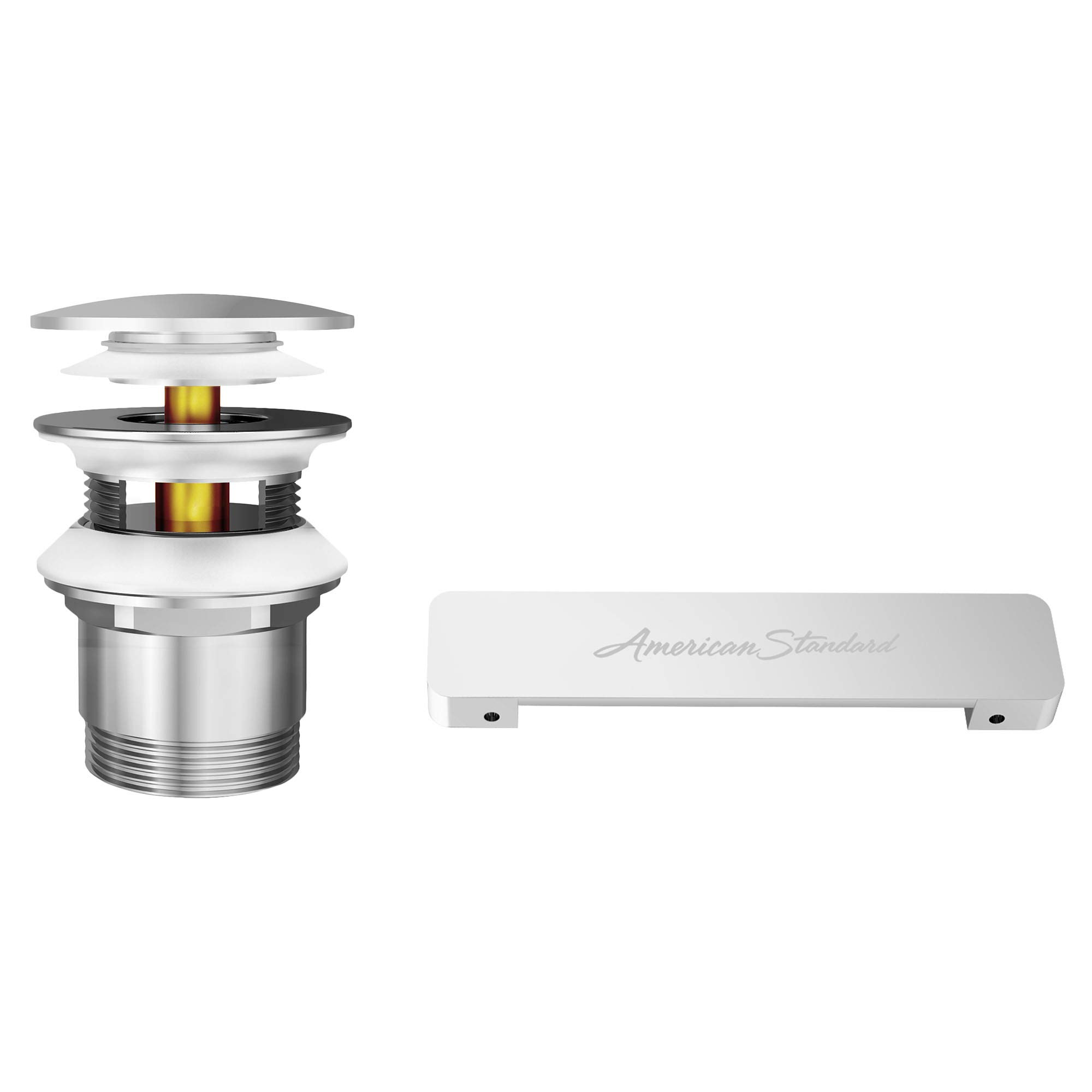 American Standard 1680100.002 Freestanding Bathtub Overflow Cover and Drain Kit in Polished Chrome - Perfect for Bathroom Renovations & Luxury Spa Installations