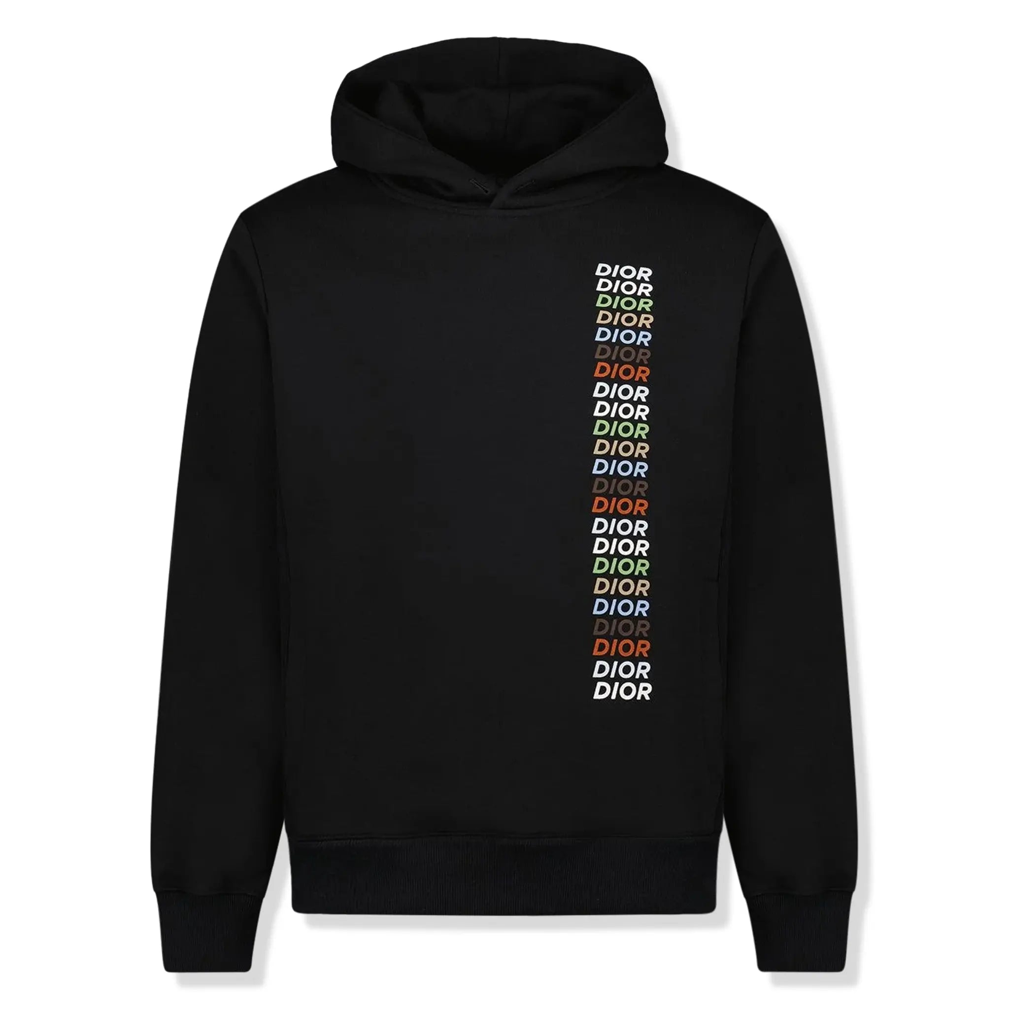 Dior Printed Relaxed Fit Cotton Black Hoodie for Men - Casual Streetwear Pullover Sweatshirt | Perfect for Everyday Wear, Gym & Lounge
