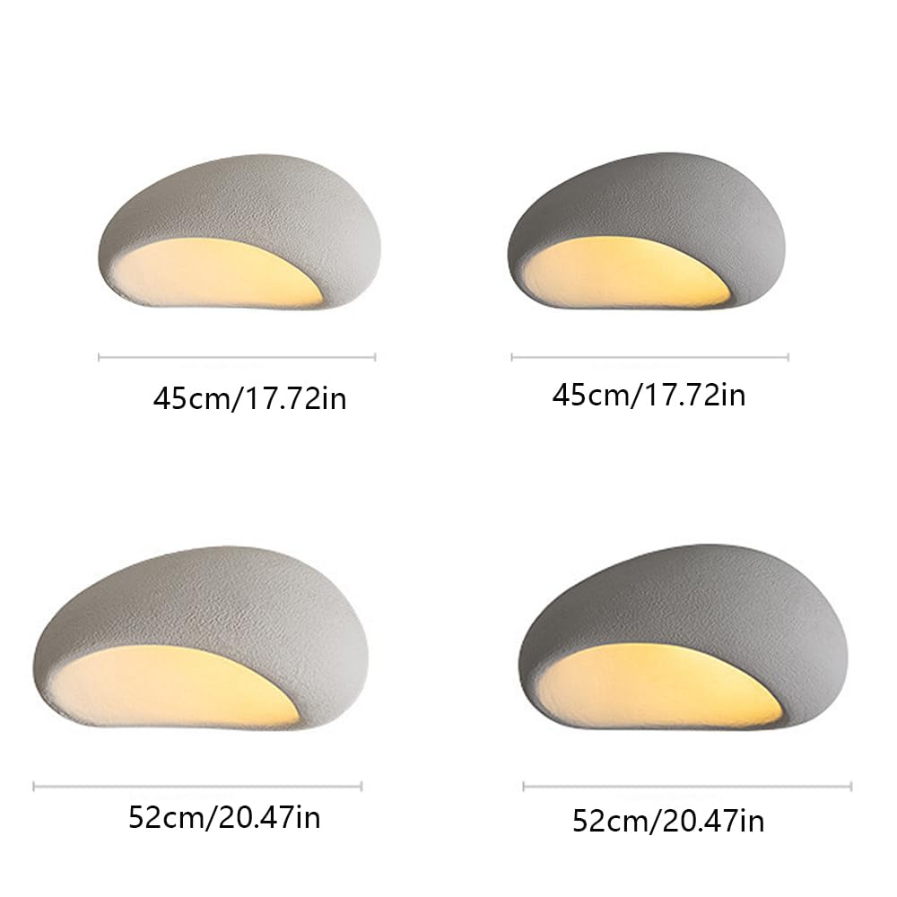 Nordic Minimalist Wabi Sabi Ceiling Lamp - Cream Chandelier for Bedroom & Restaurant Decor - E27 Semi Flush Mount Lighting