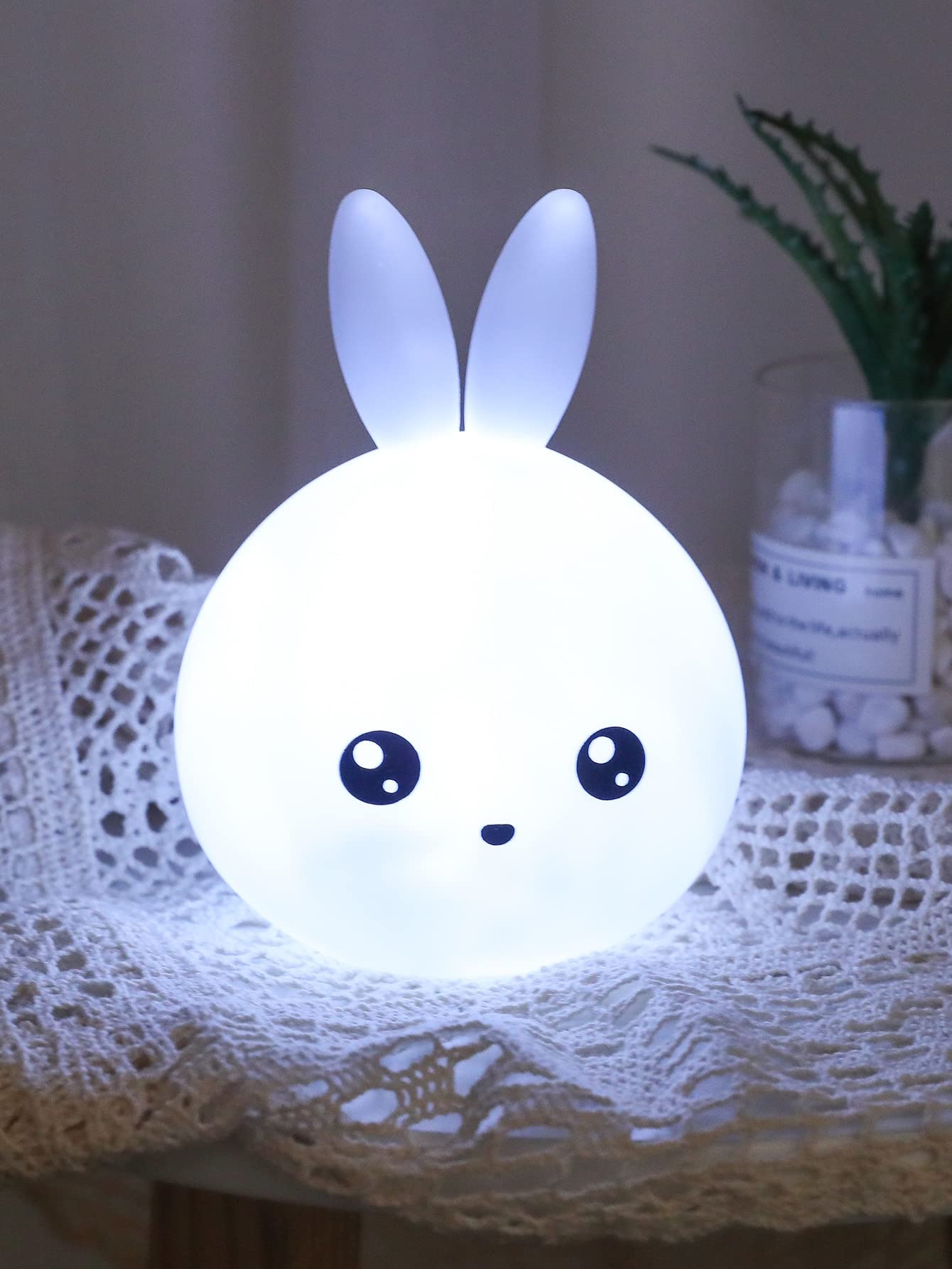 Cute Rabbit Night Light - Soft Glow LED Nightlight for Kids, Nursery, Bedroom - Perfect for Bedtime, Baby Room Decor, Gift Idea
